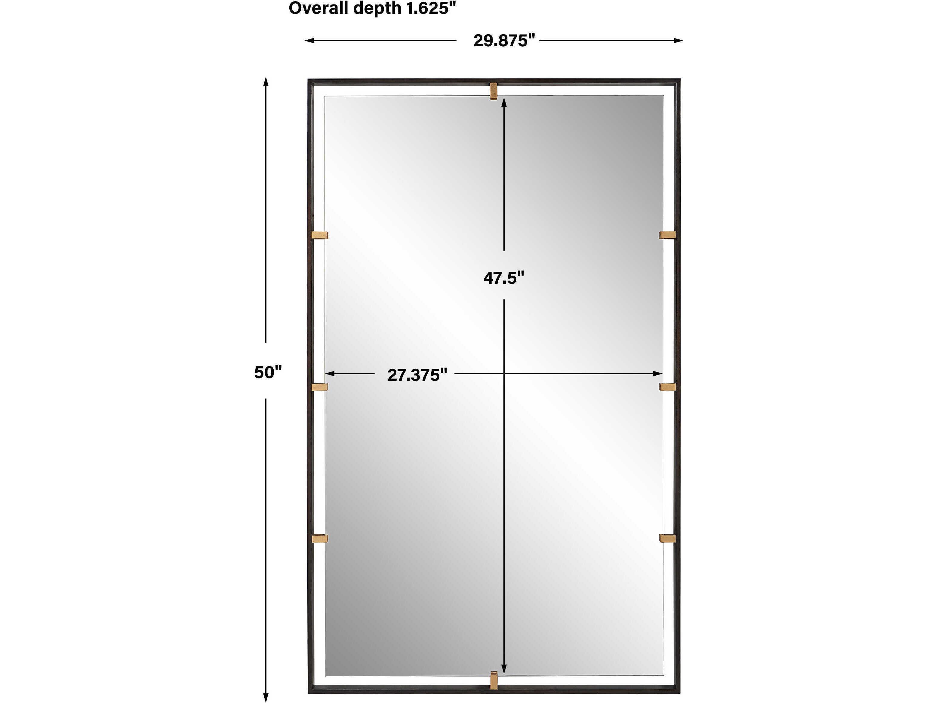 Uttermost Egon Bronze Rectangular Wall Mirror