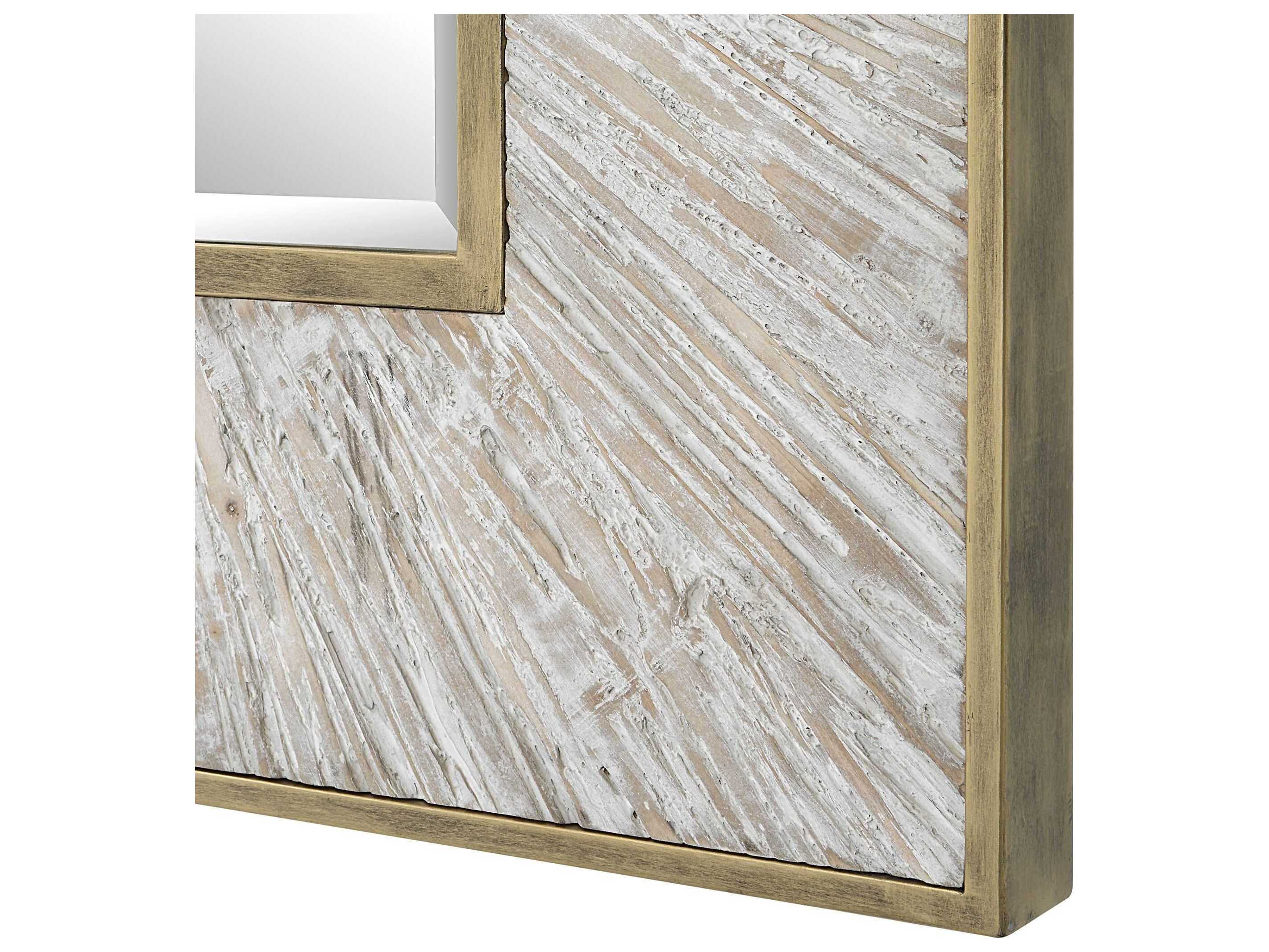Uttermost Wharton Whitewash Square Wall Mirror