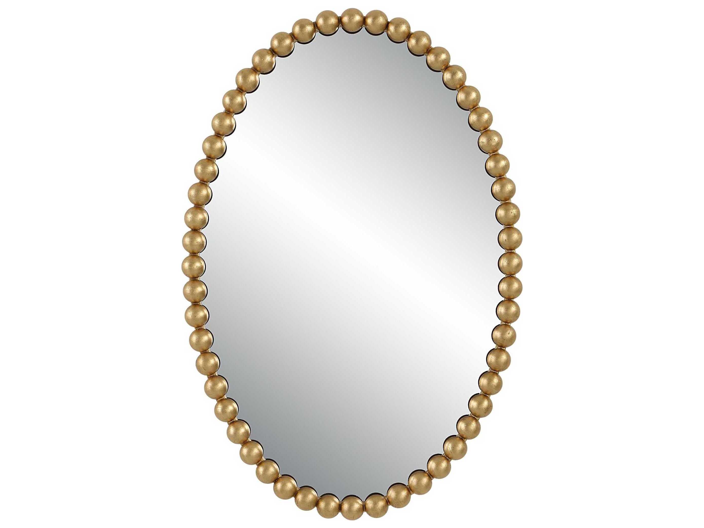 Uttermost Serna Gold Leaf Oval Wall Mirror