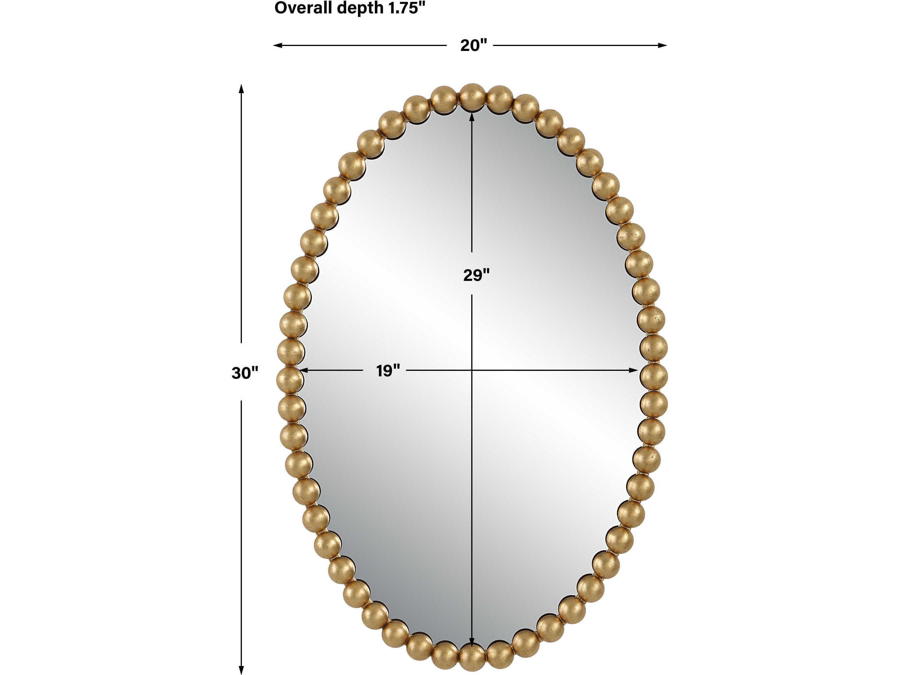 Uttermost Serna Gold Leaf Oval Wall Mirror