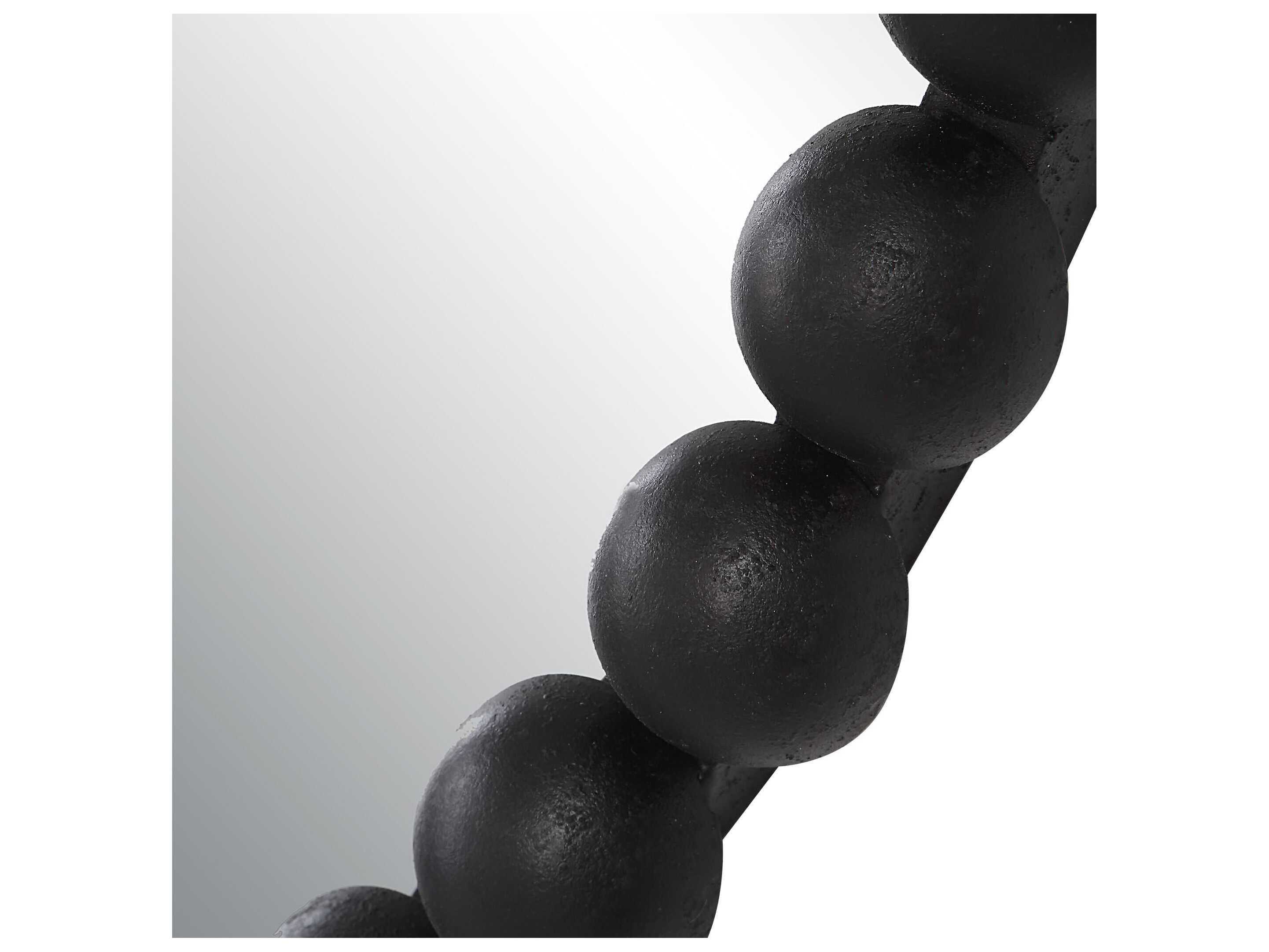 Uttermost Serna Matte Black Oval Wall Mirror