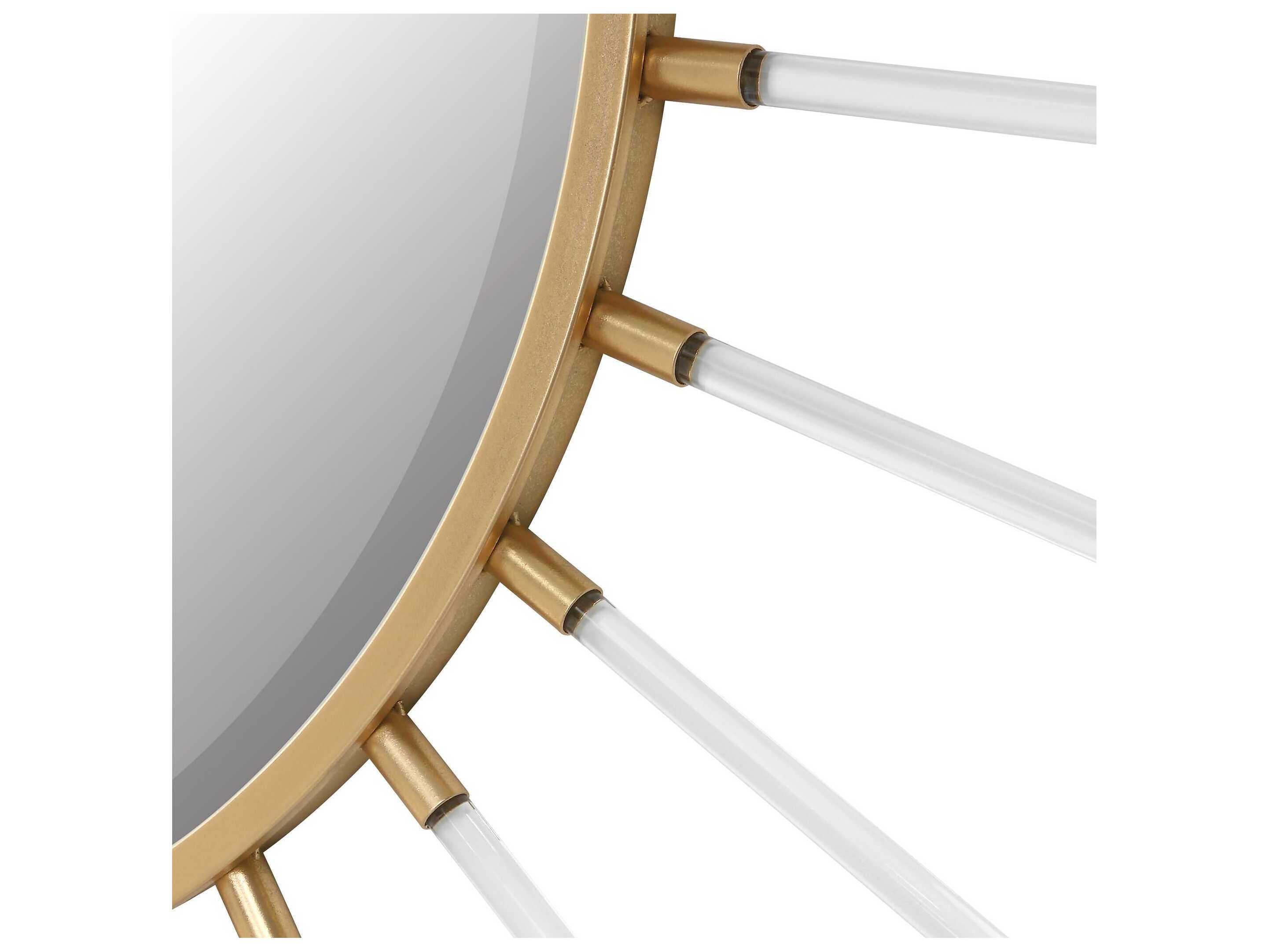 Uttermost Oracle Gold Leaf Sunburst Wall Mirror