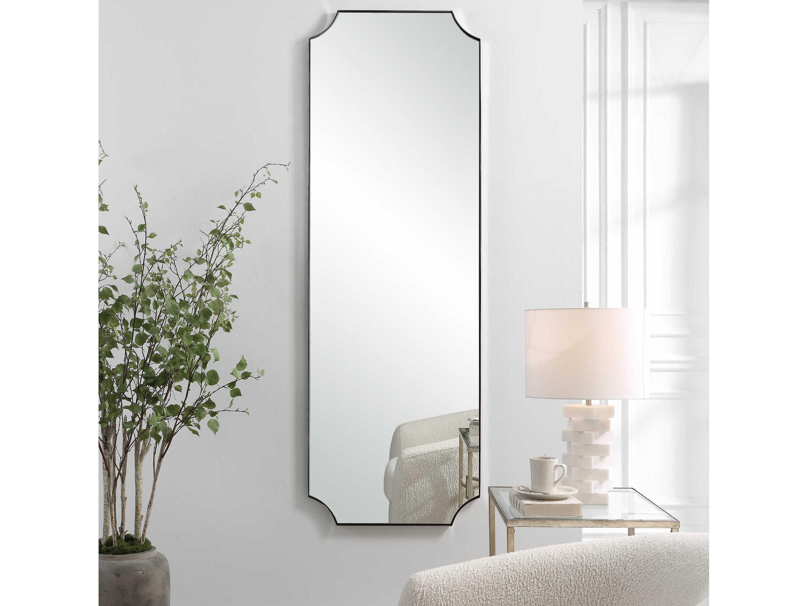 Uttermost Lennox Polished Nickel Rectangular Wall Mirror