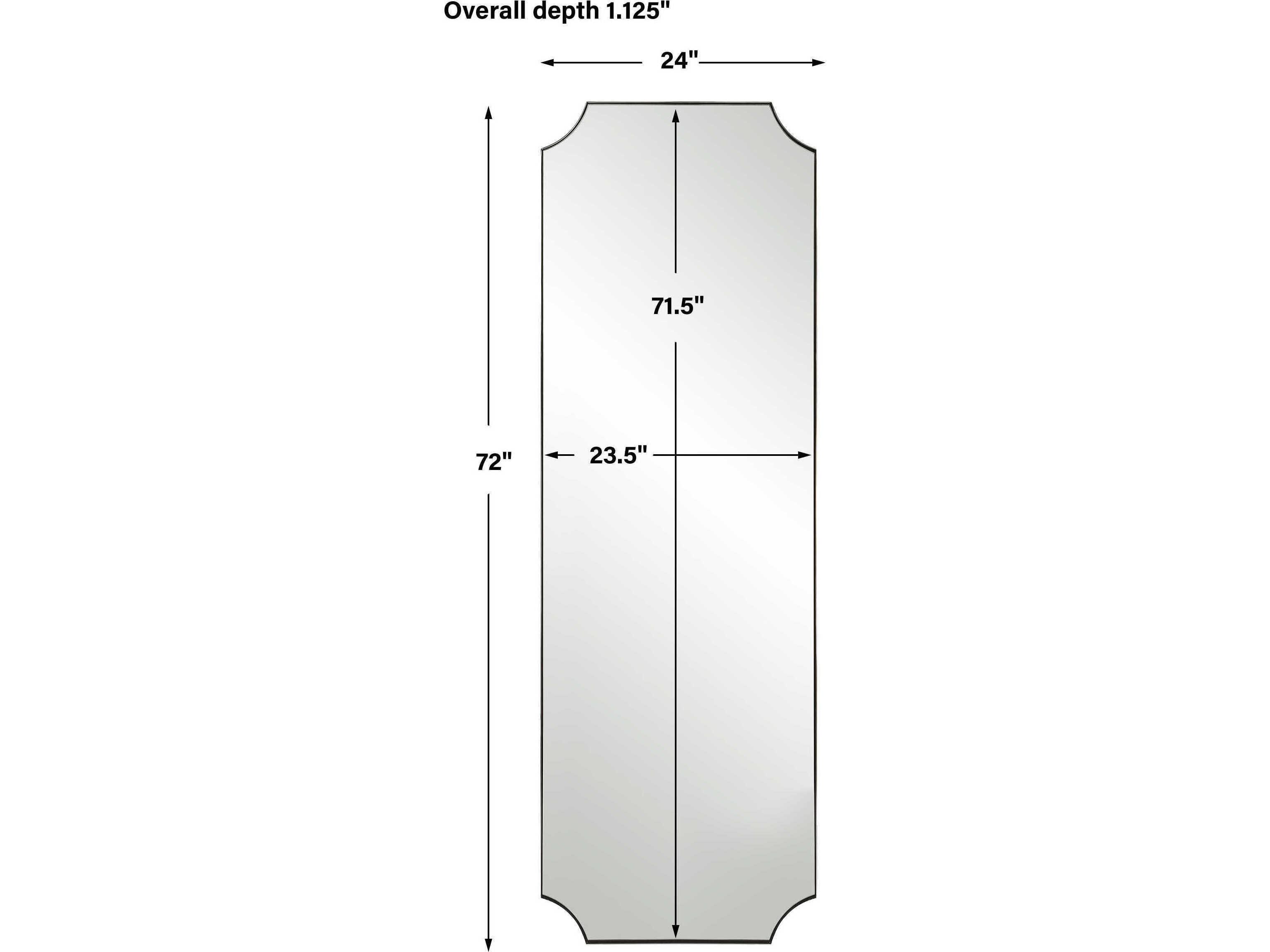 Uttermost Lennox Polished Nickel Rectangular Wall Mirror