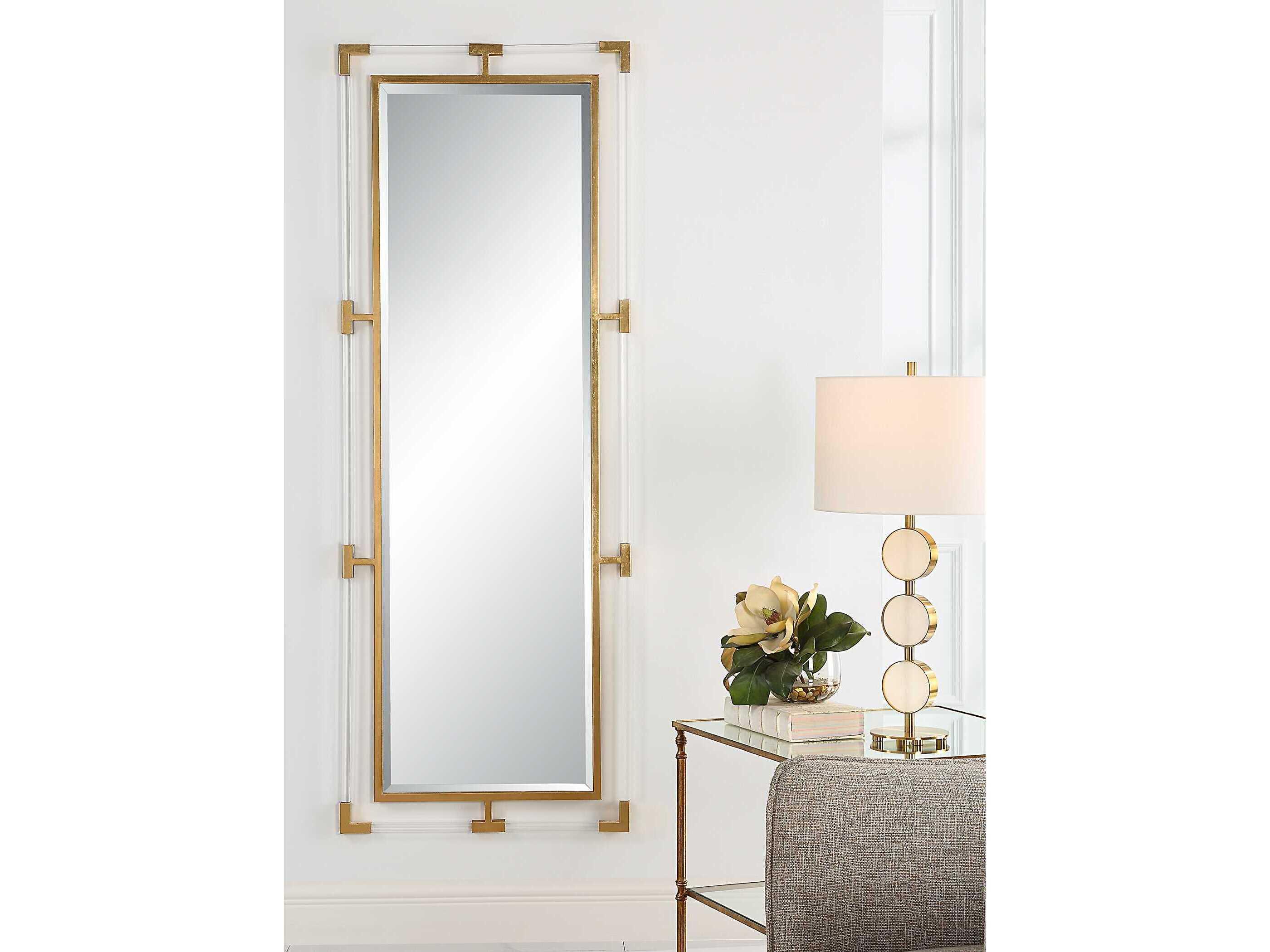 Uttermost Balkan Metallic Gold Leaf Rectangular Wall Mirror