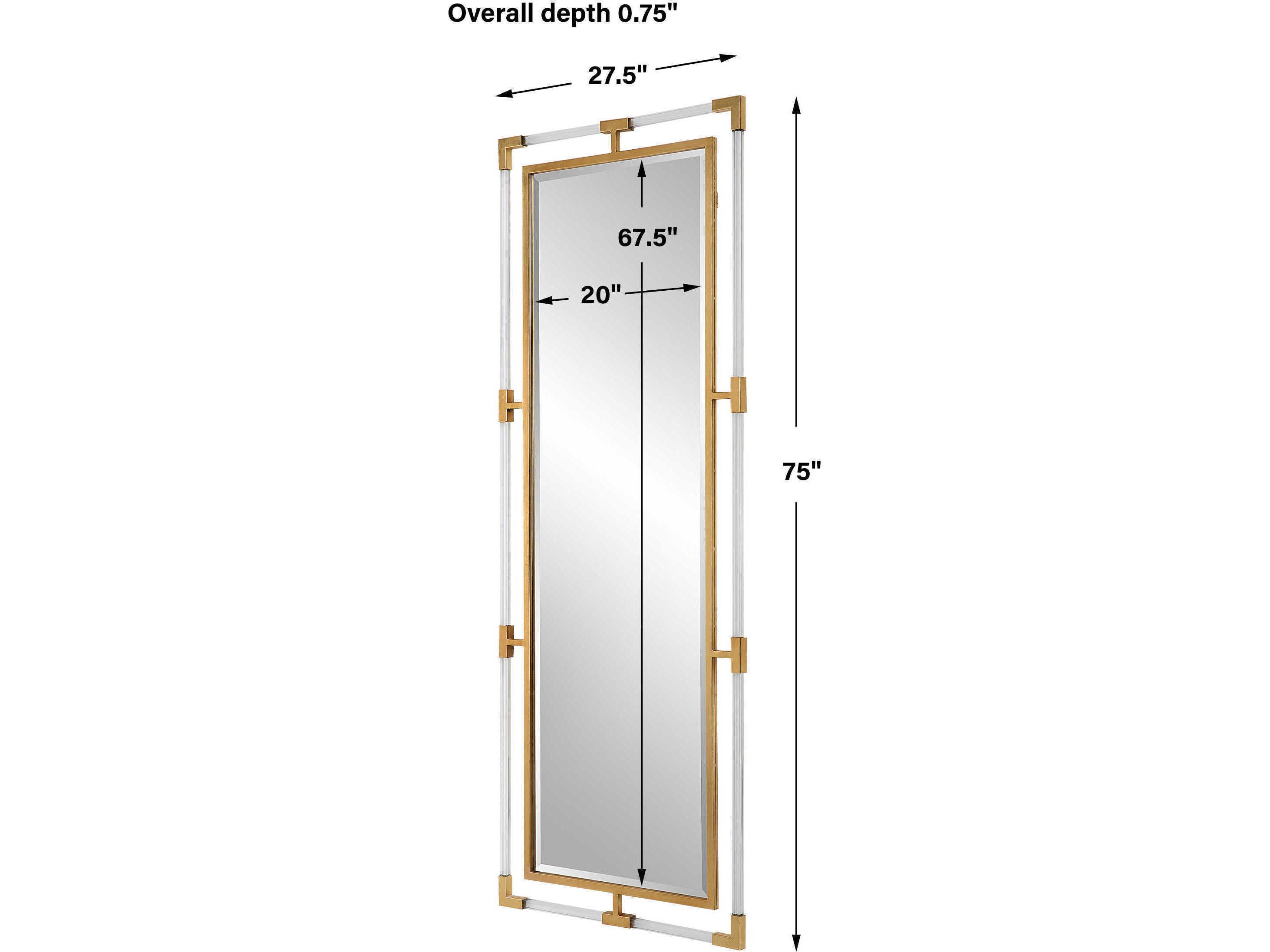 Uttermost Balkan Metallic Gold Leaf Rectangular Wall Mirror