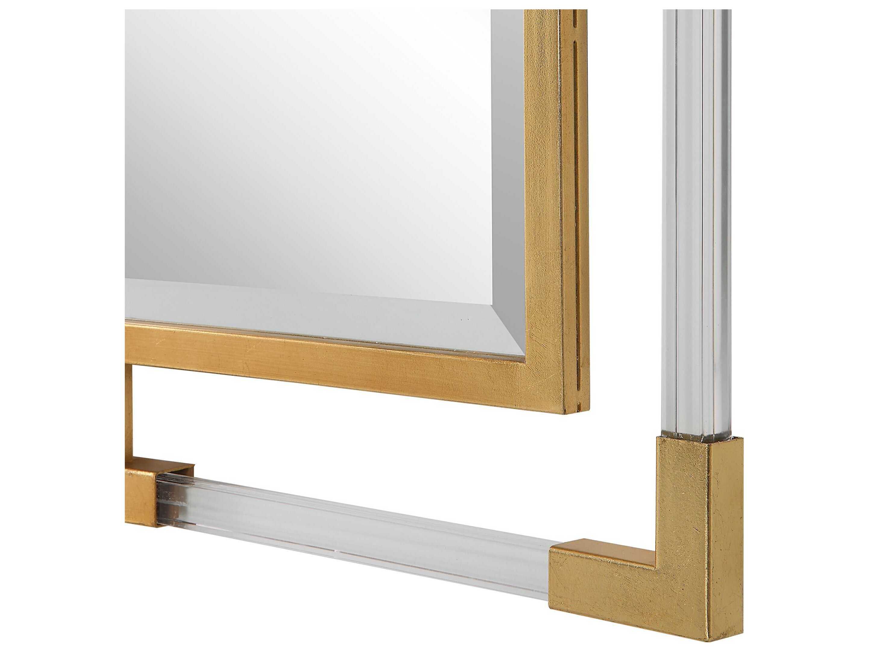Uttermost Balkan Metallic Gold Leaf Rectangular Wall Mirror