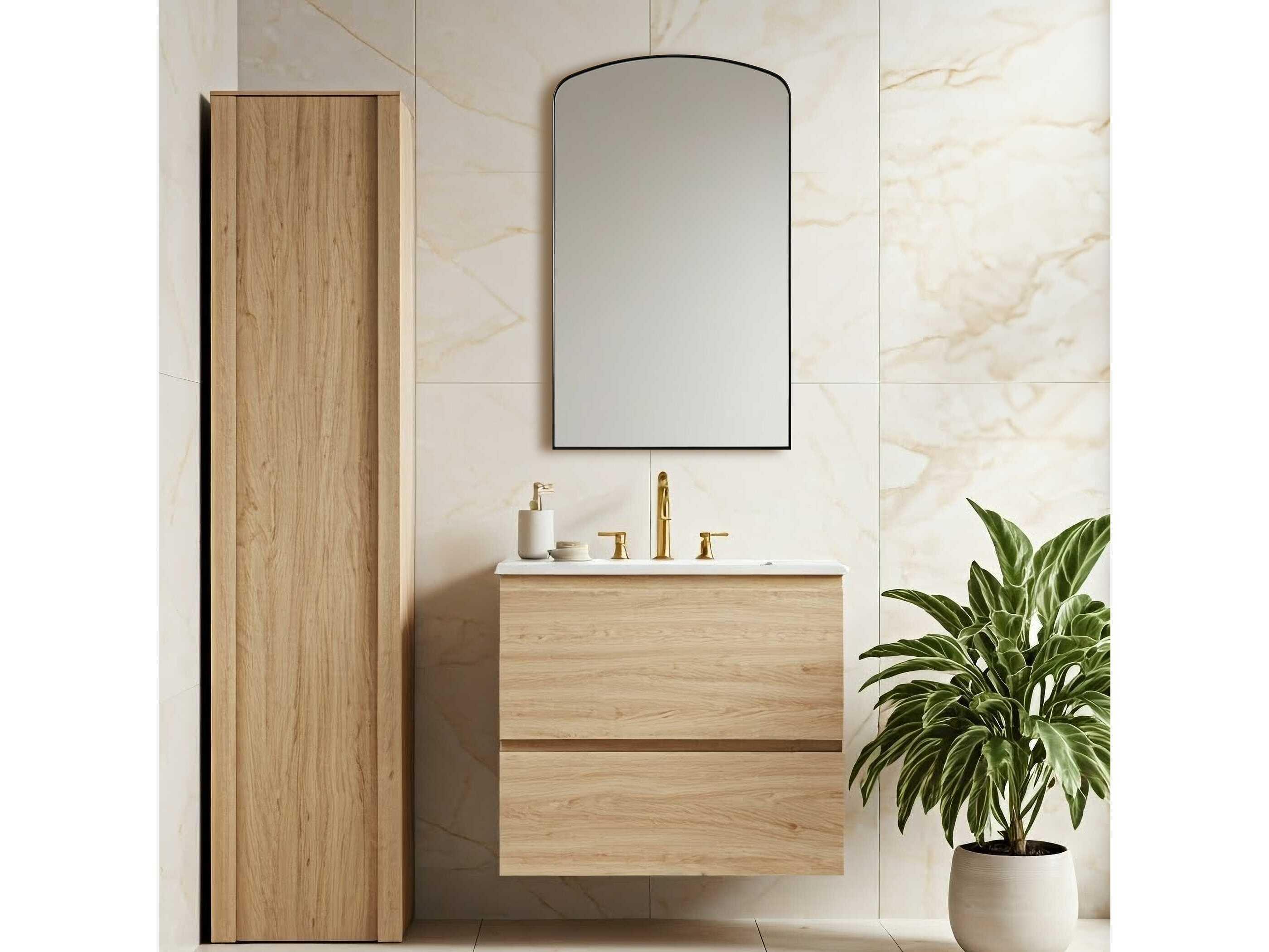 Uttermost Tordera Satin Black Wall Mirror