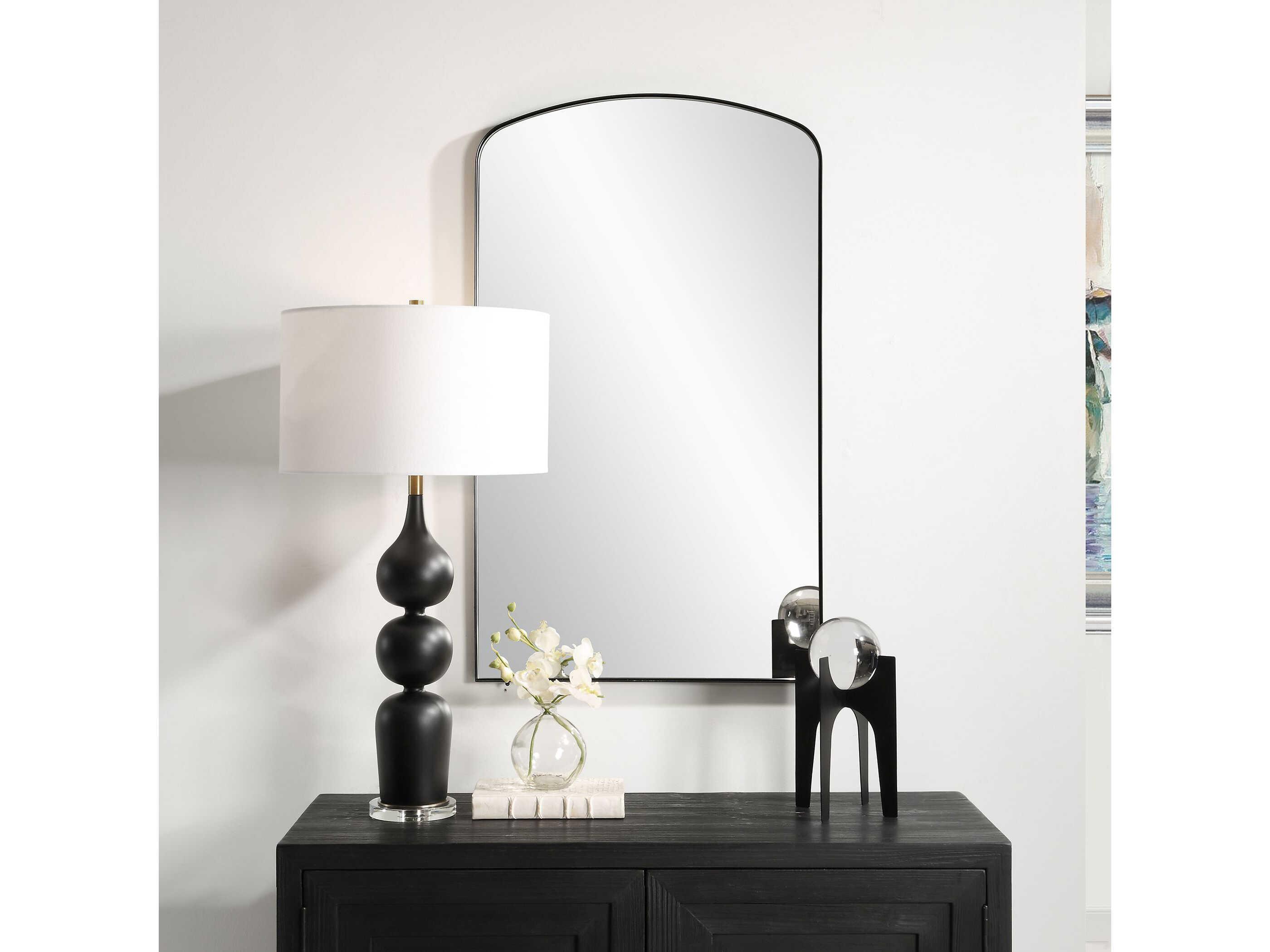 Uttermost Tordera Satin Black Wall Mirror