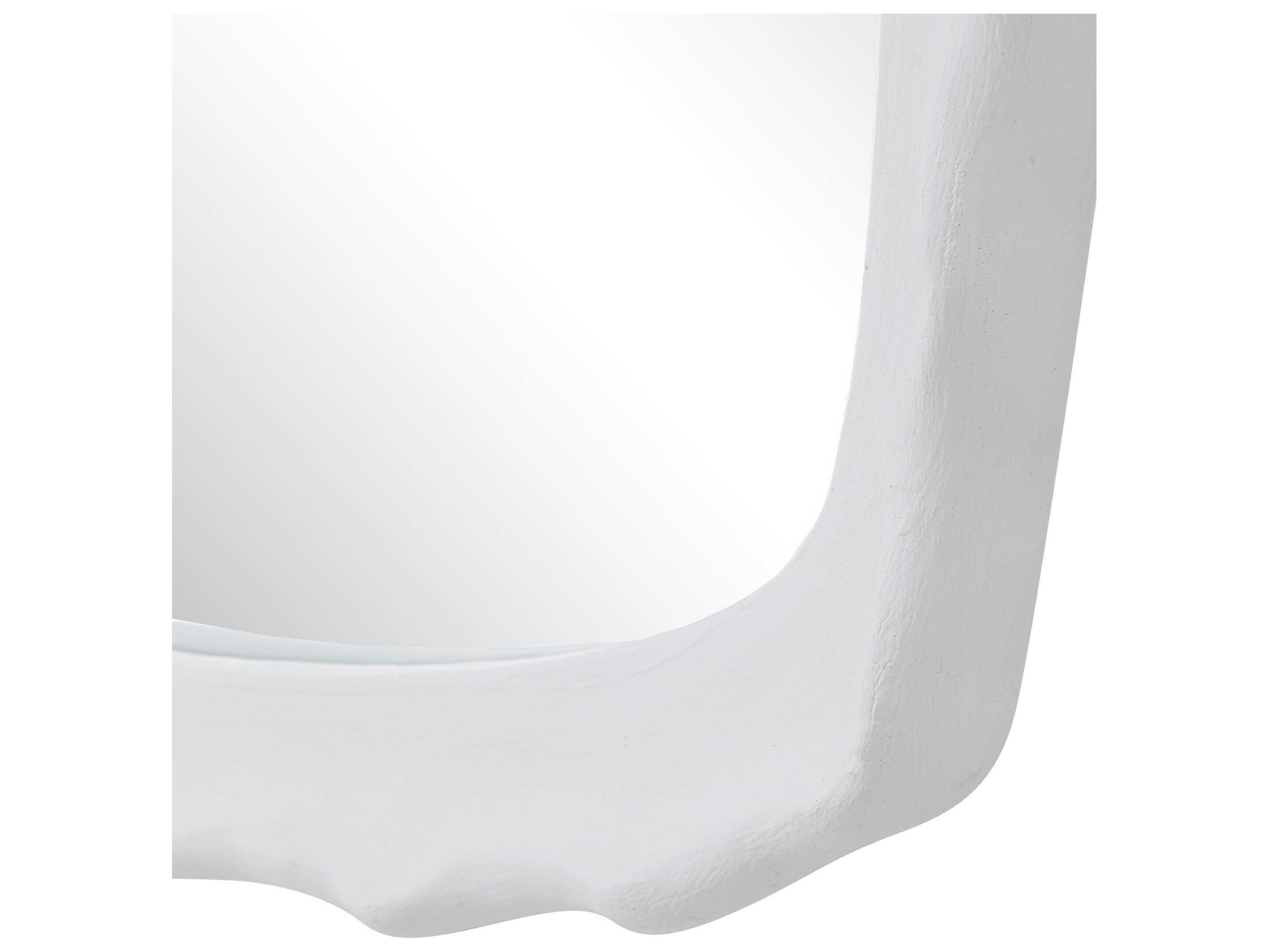 Uttermost Marbella Textured Matte White Wall Mirror