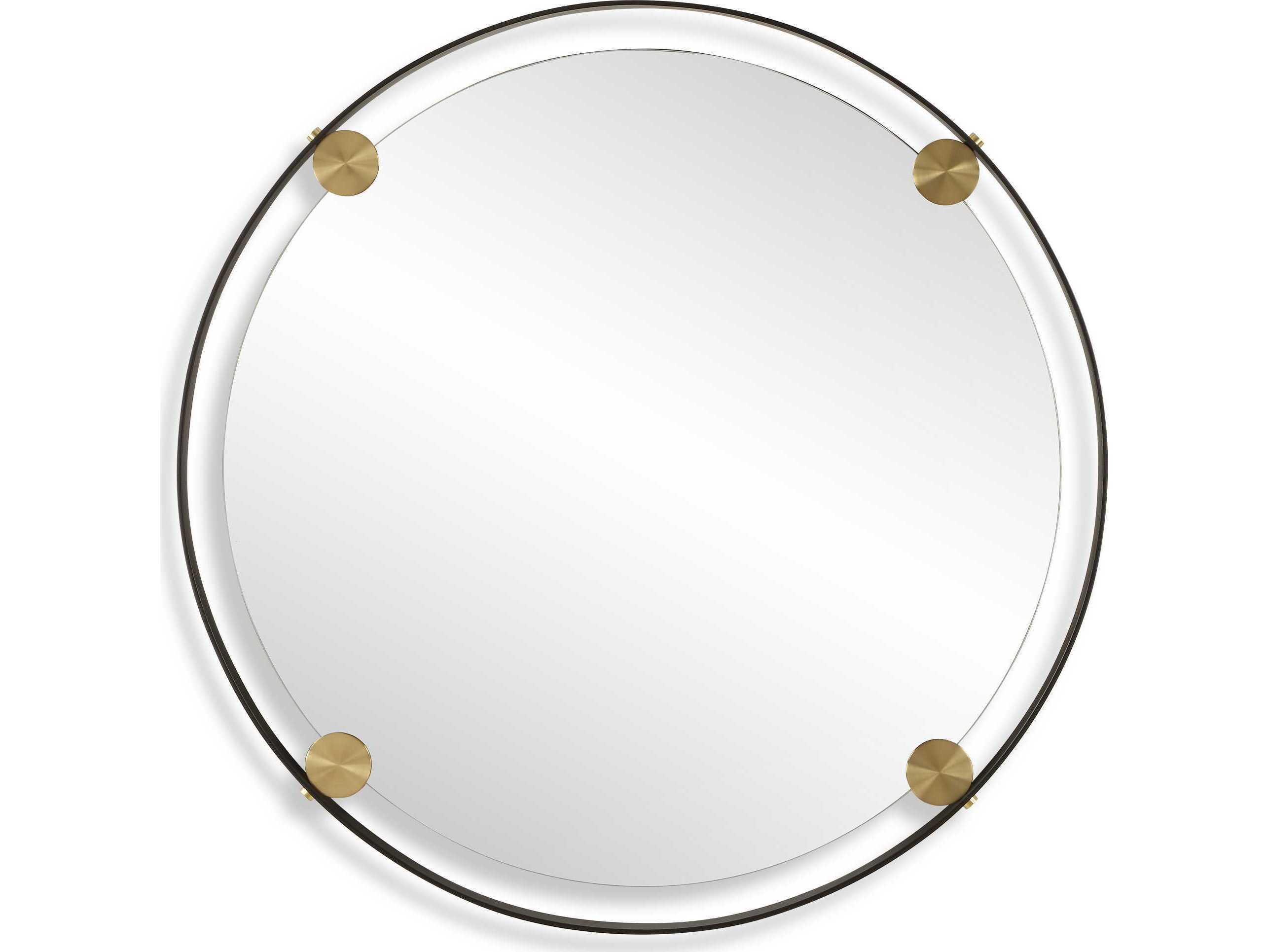 Uttermost Radius Dark Bronze Round Wall Mirror