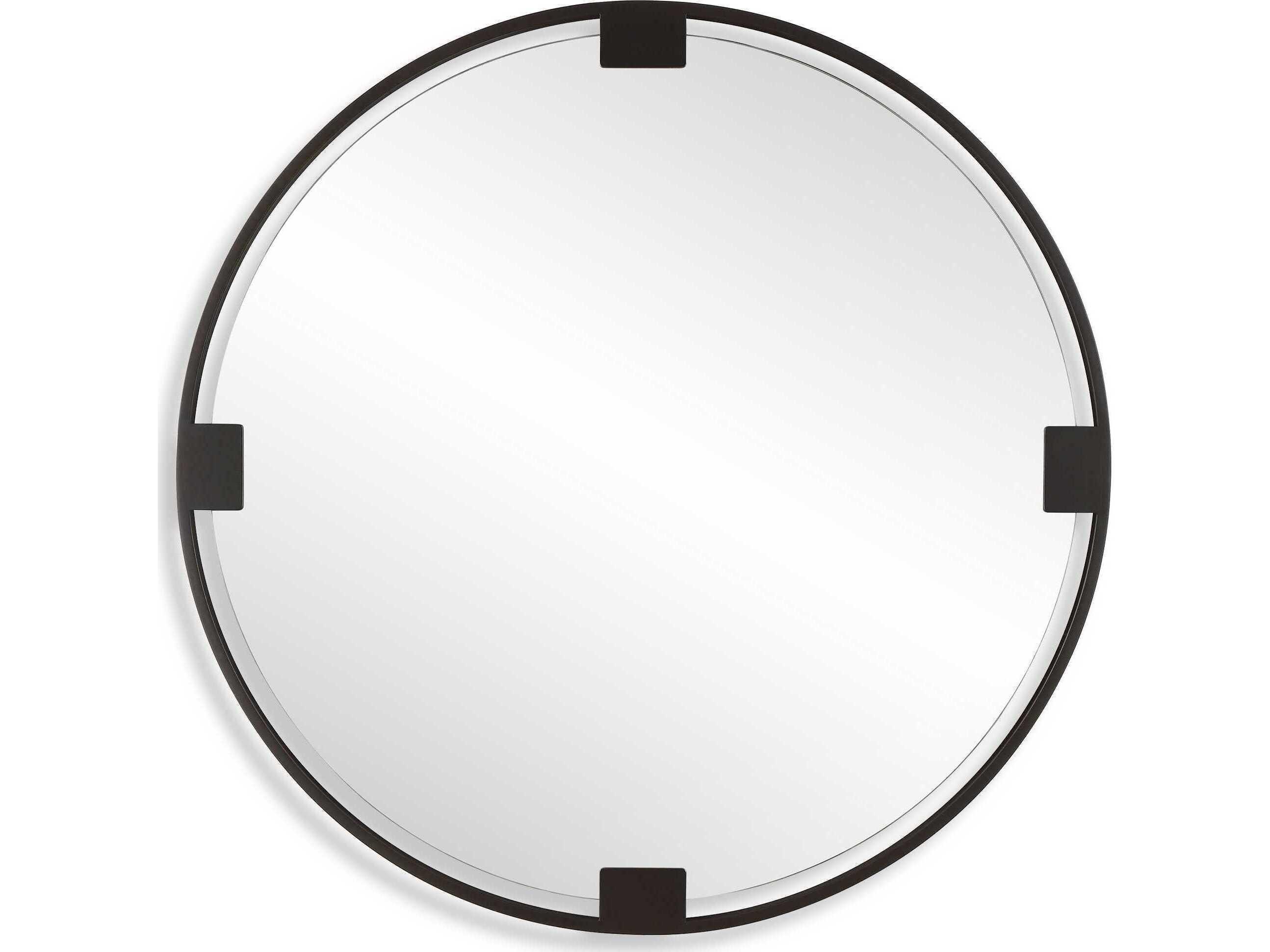 Uttermost Cornelia Dark Bronze Round Wall Mirror