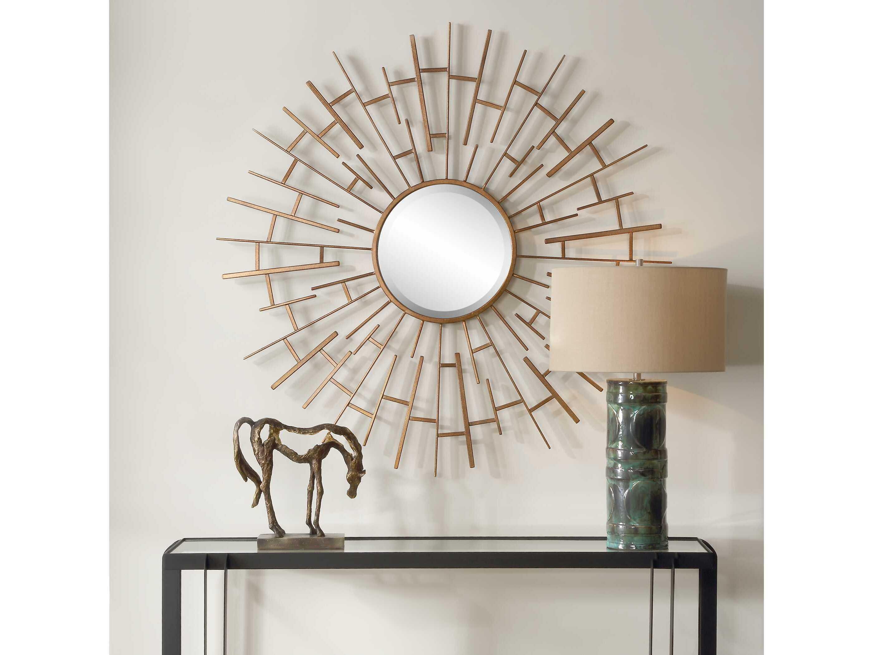 Uttermost Tangled Golden Bronze Round Wall Mirror