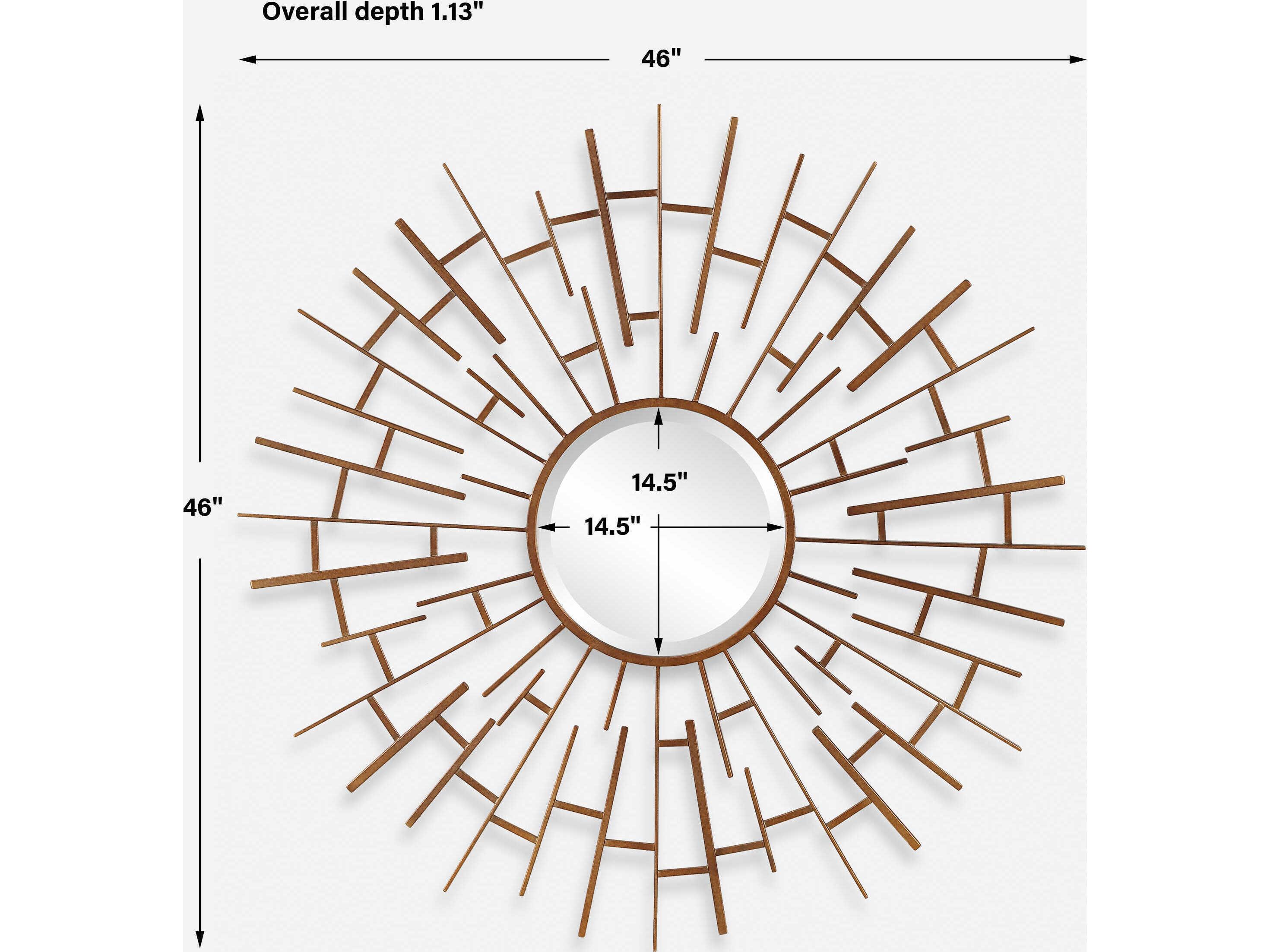 Uttermost Tangled Golden Bronze Round Wall Mirror