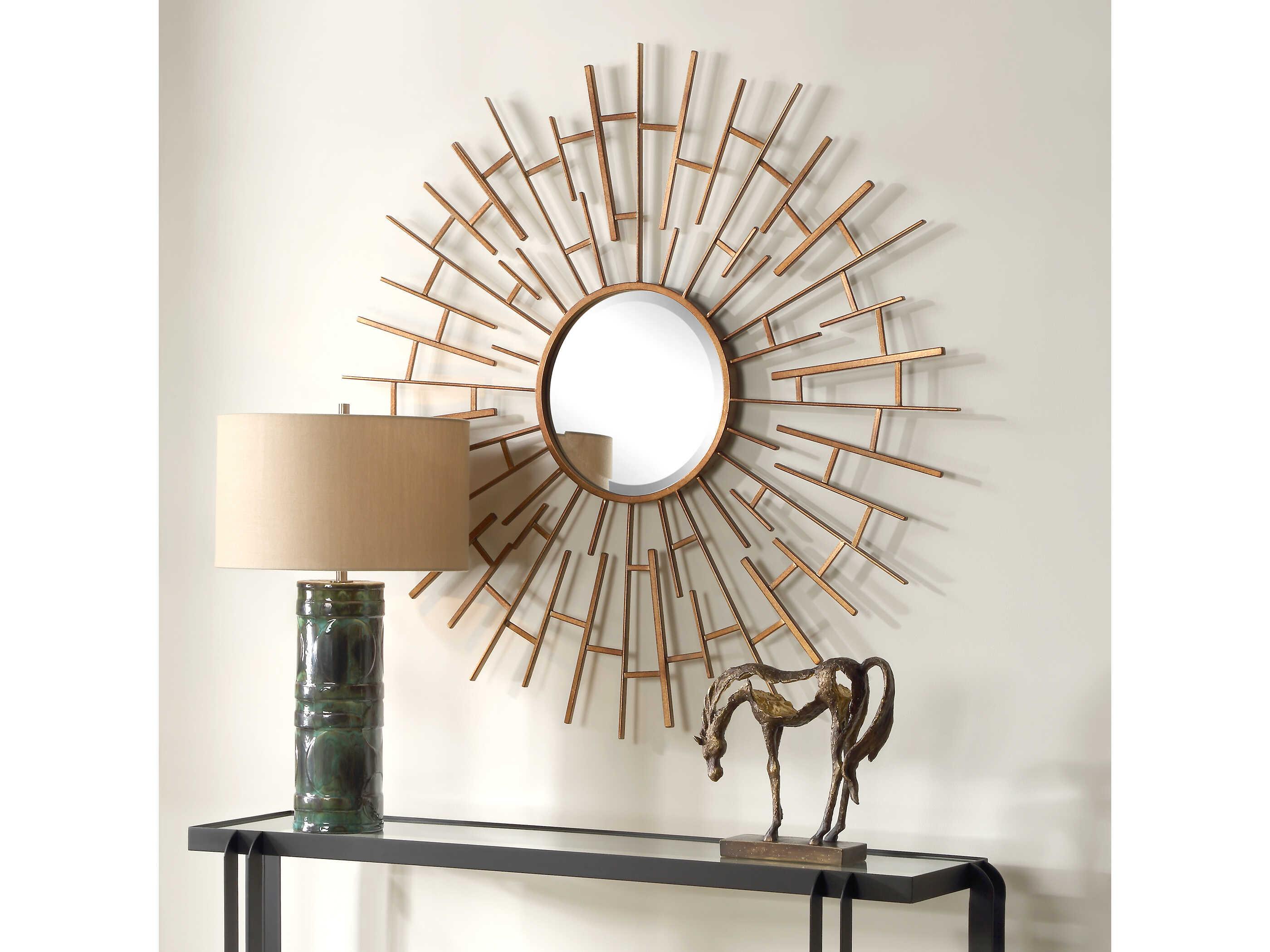 Uttermost Tangled Golden Bronze Round Wall Mirror