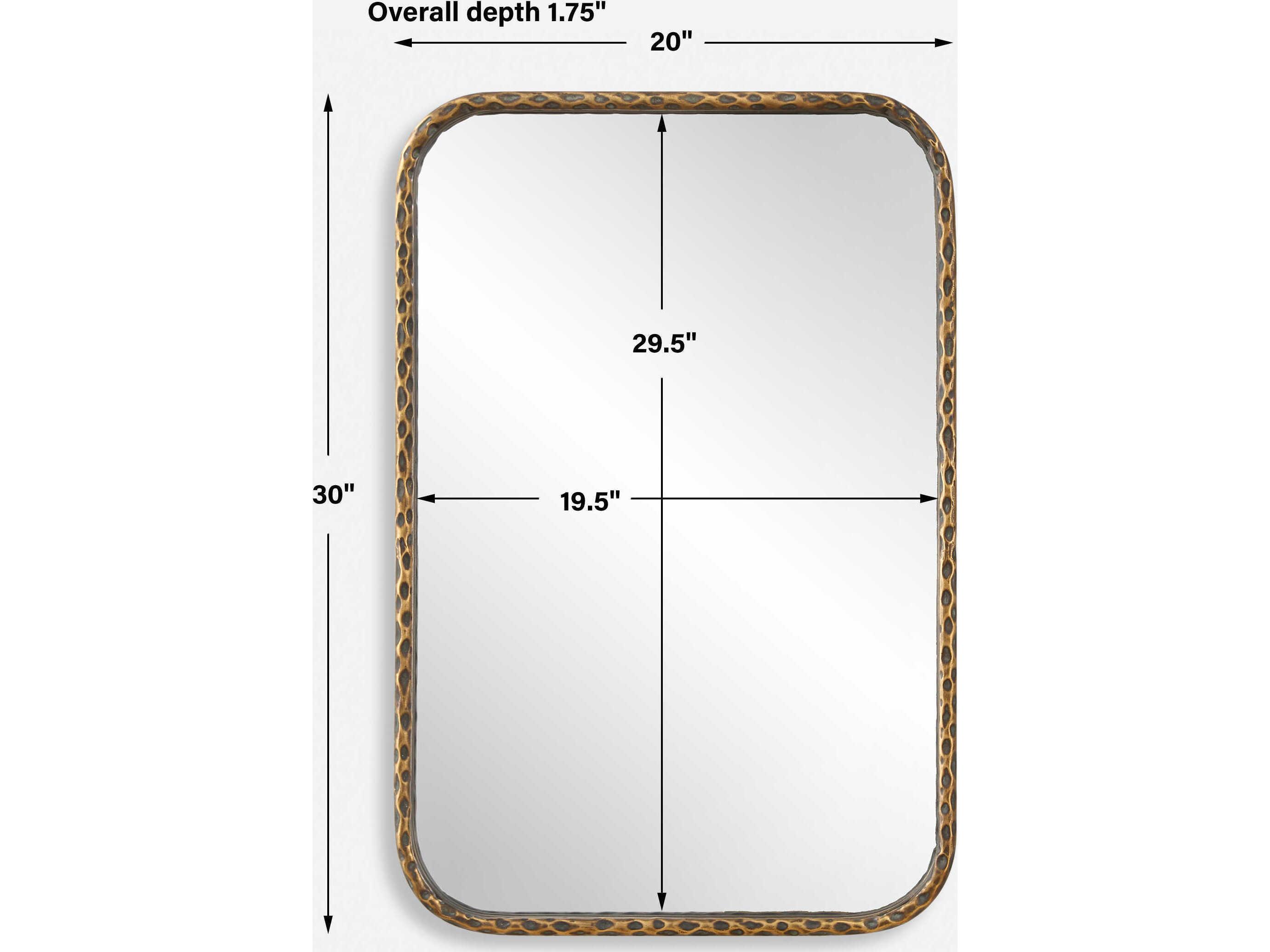 Uttermost A Little Knotty Aged Bronze Rectangular Wall Mirror