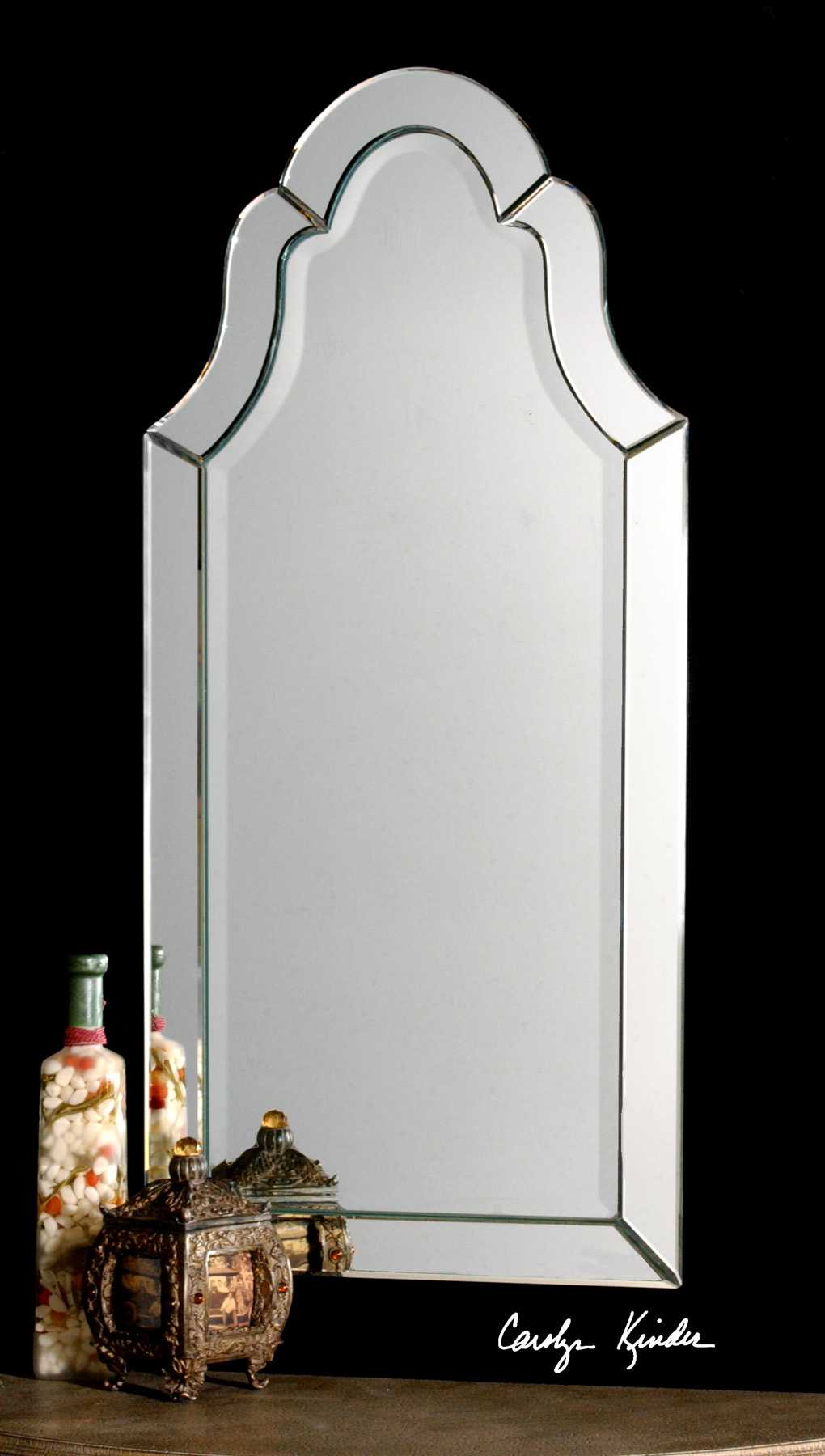 Uttermost Hovan Frameless Arched Wall Mirror