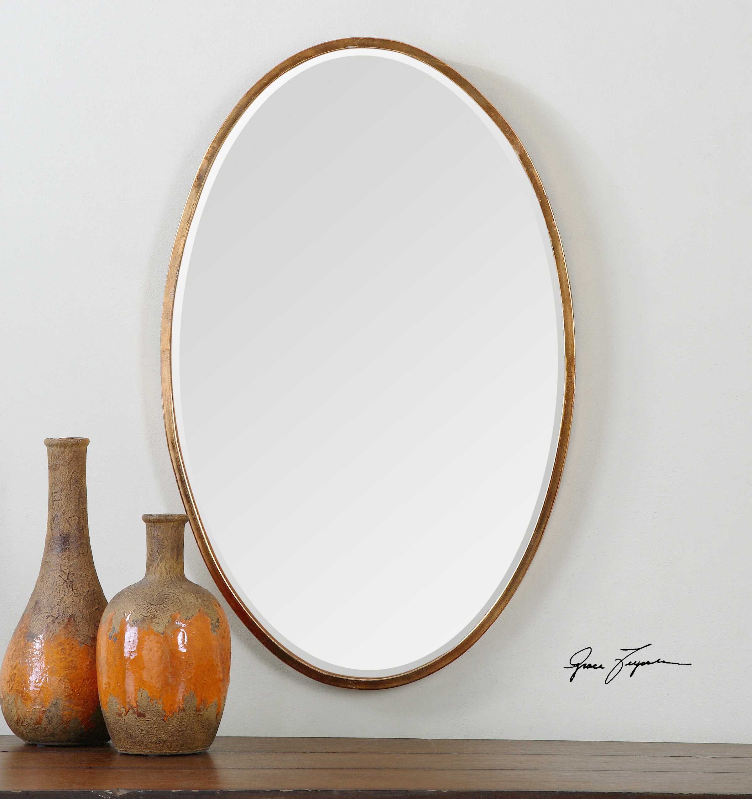 Uttermost Herleva Gold Oval Wall Mirror