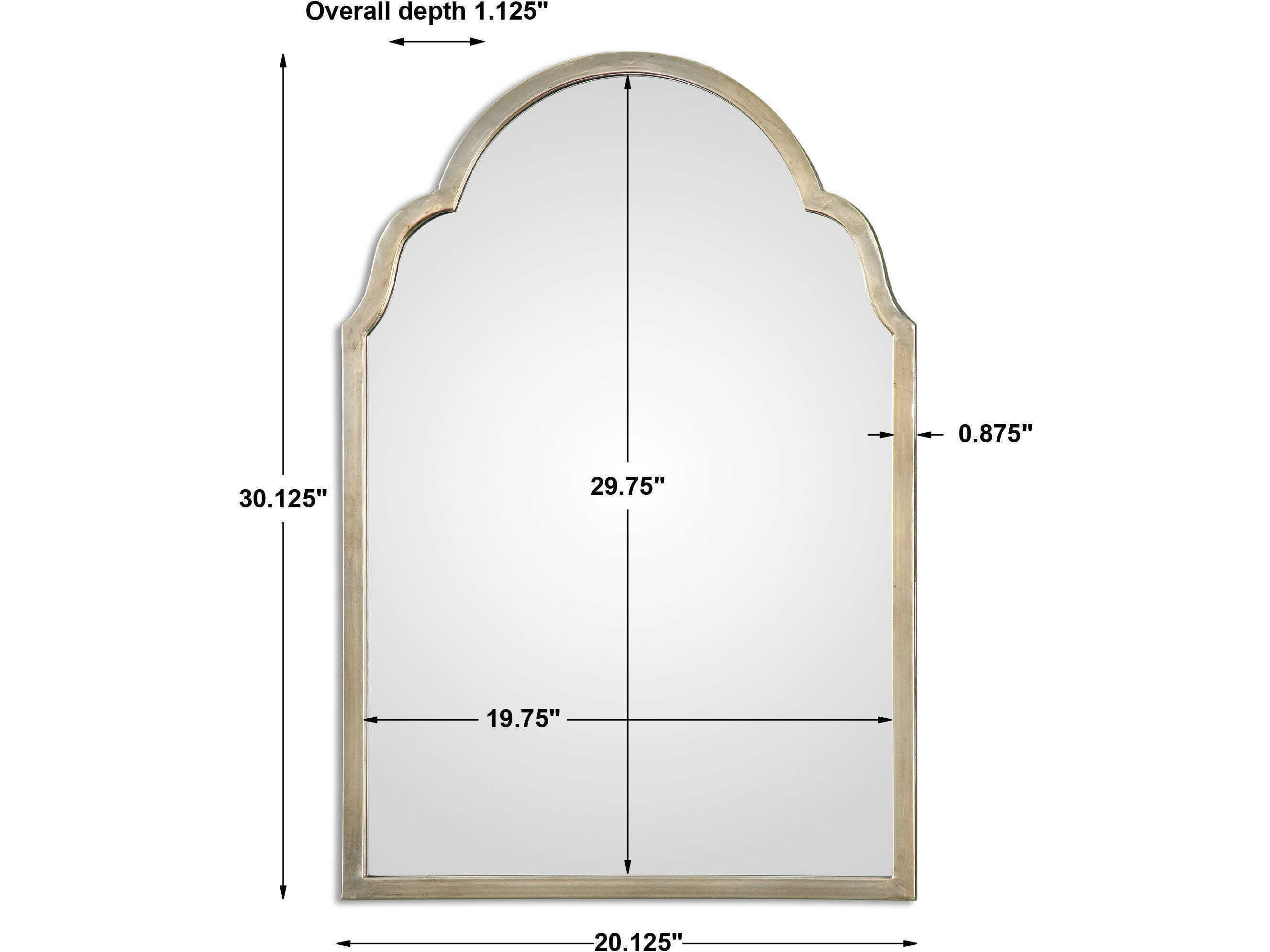 Uttermost Brayden Petite Silver Arch Wall Mirror