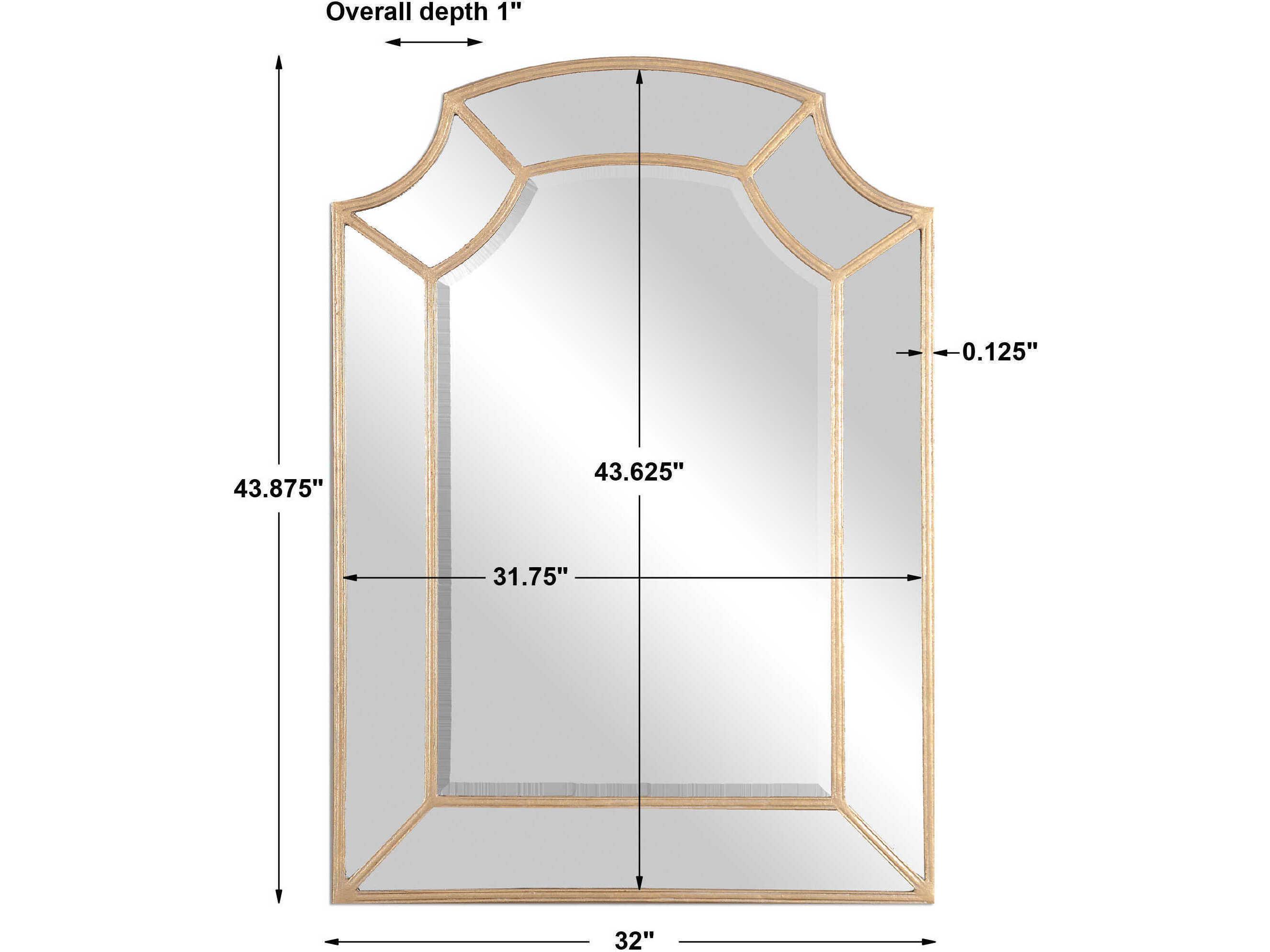 Uttermost Francoli Antique Gold Arch Wall Mirror