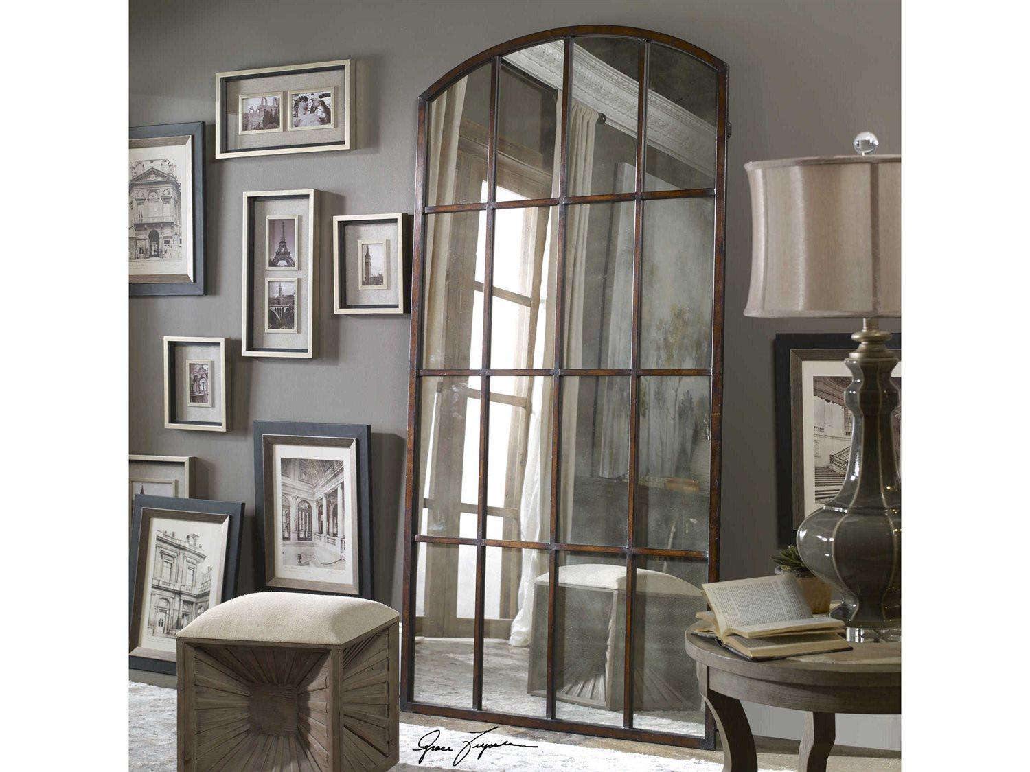 Uttermost Amiel Heavy Maple Brown / Gold Antique Mirror
