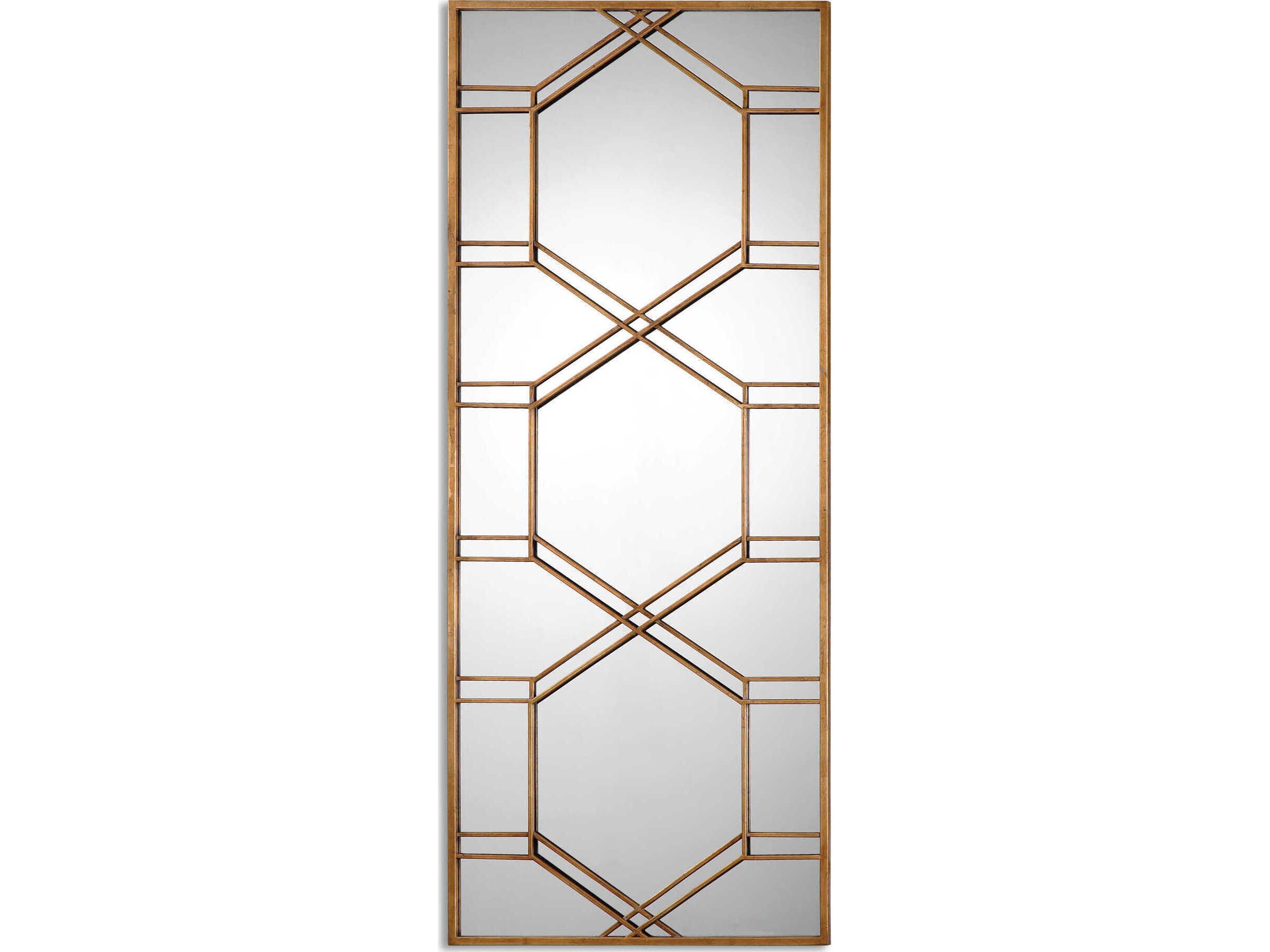 Uttermost Kennis Gold Leaf Leaner Floor Mirror