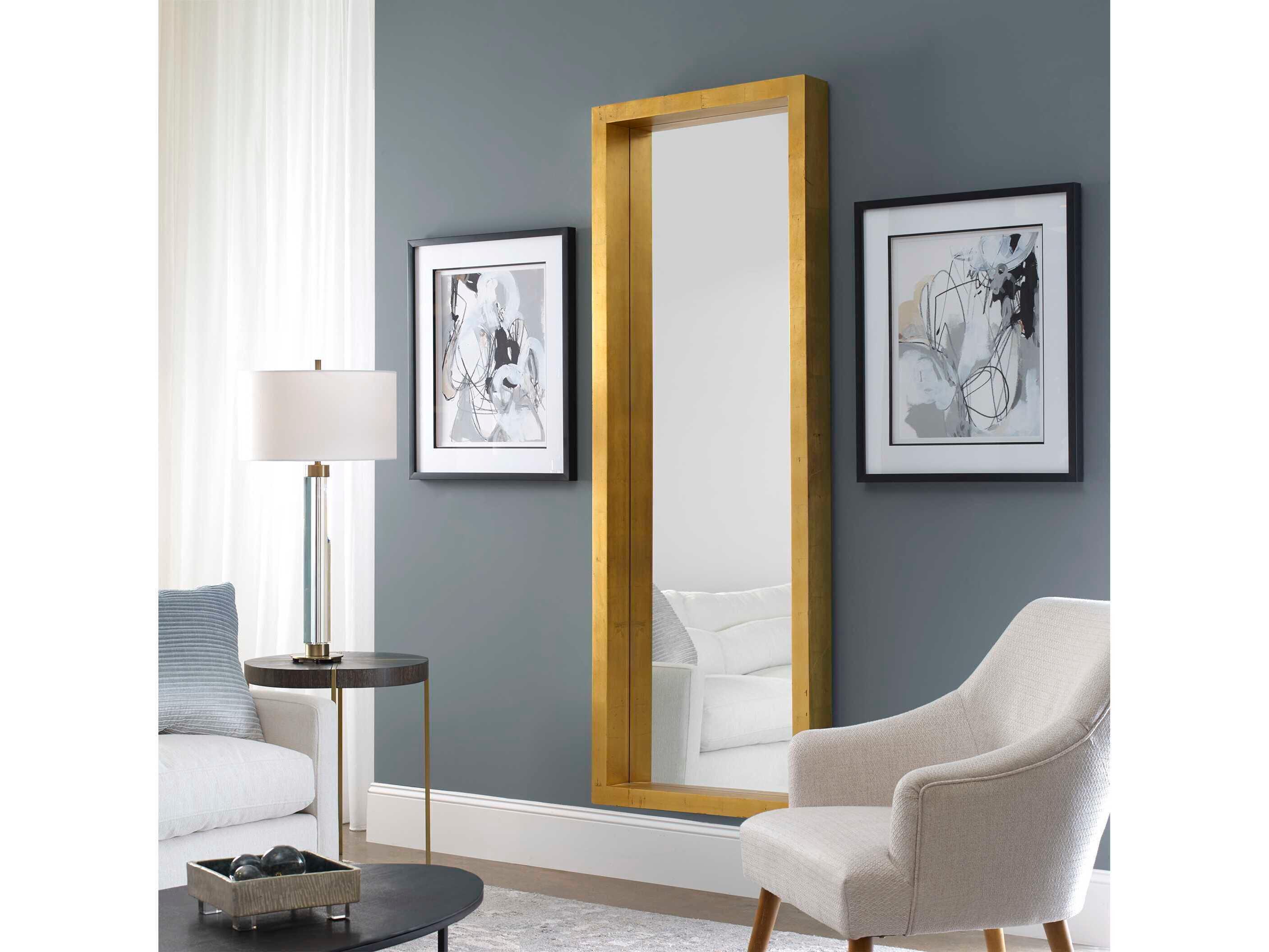Uttermost Edmonton Rectangular Gold Leaner Mirror