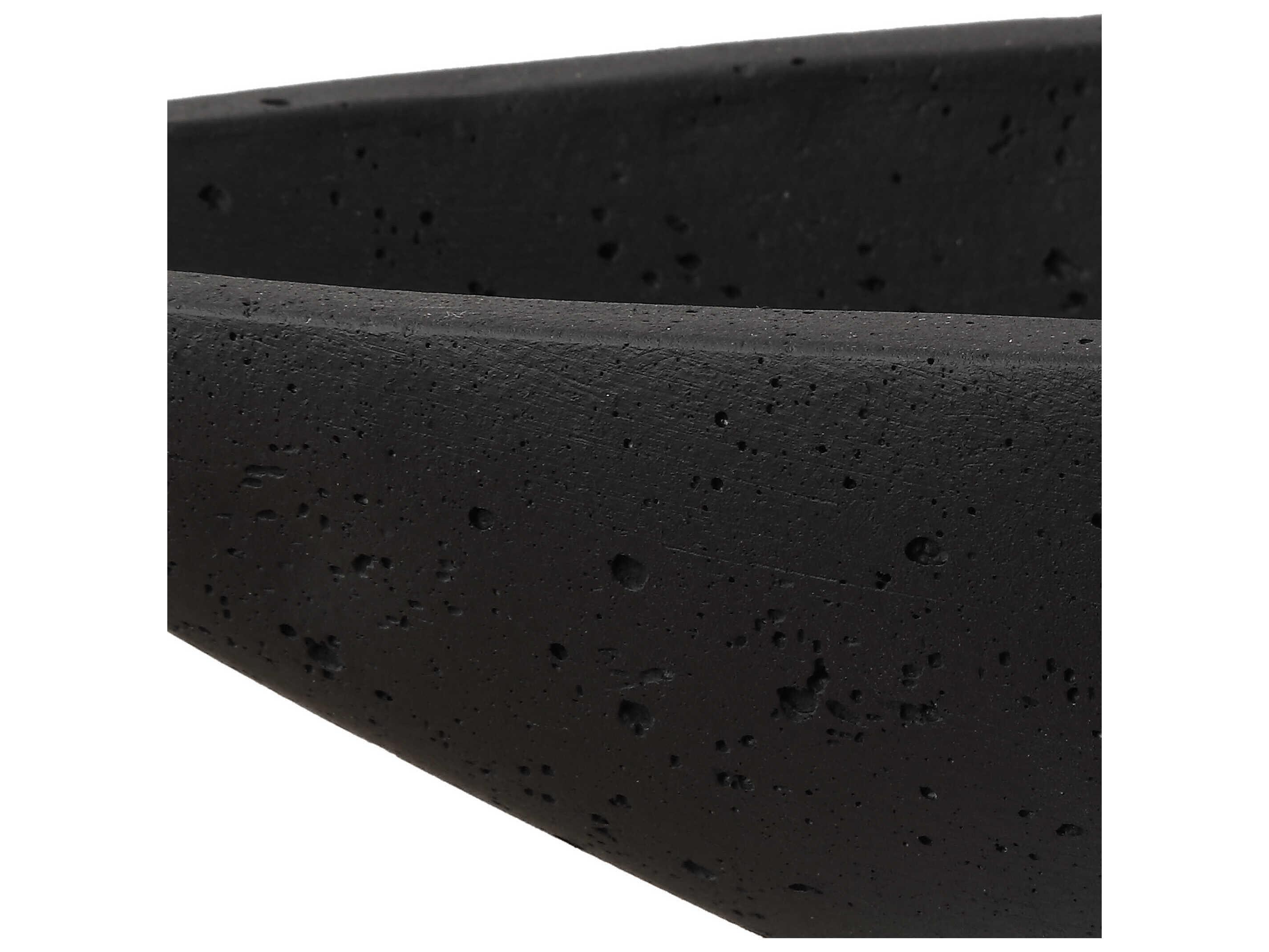 Uttermost Vessel Cast Black Canoe Bowl