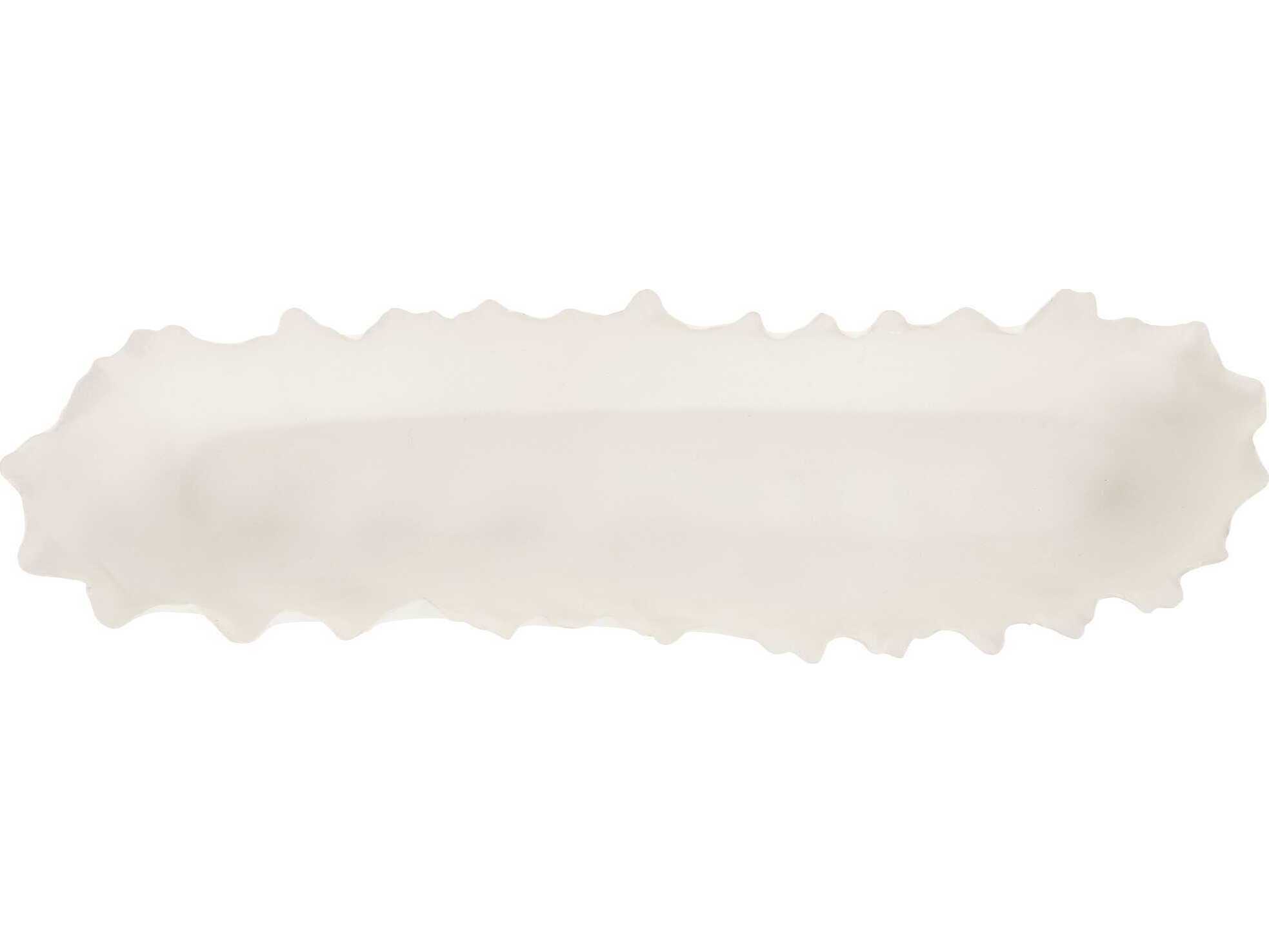 Uttermost Ripple Crest White Decorative Bowl