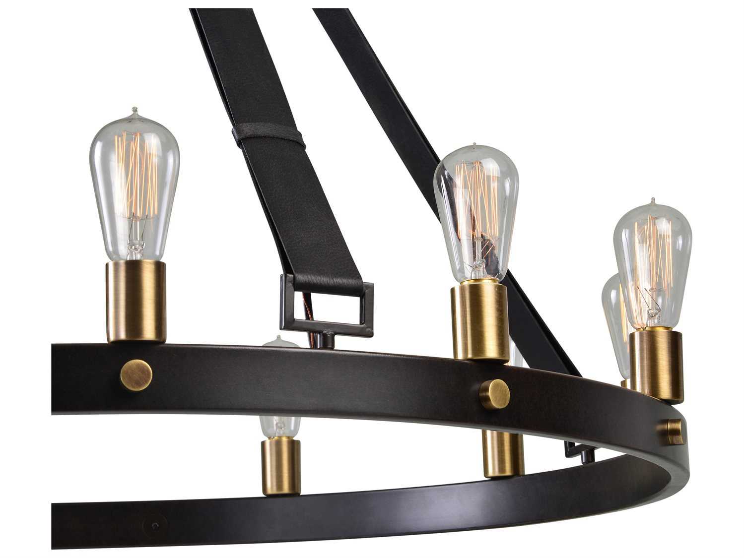 Uttermost Marlow 12-Light Dark Antique Bronze Round Chandelier