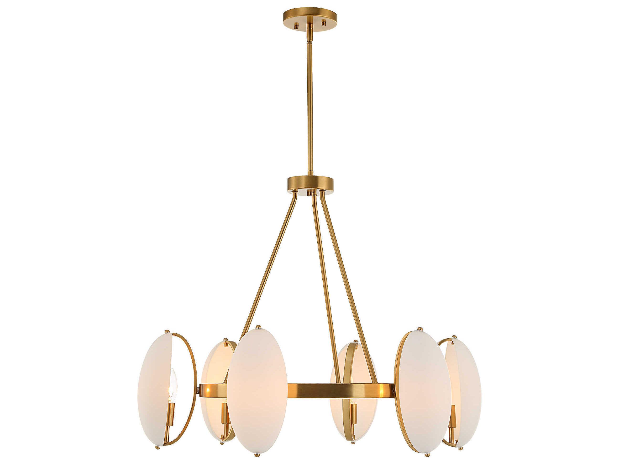 Uttermost Oviform 6-Light Warm Brass Chandelier