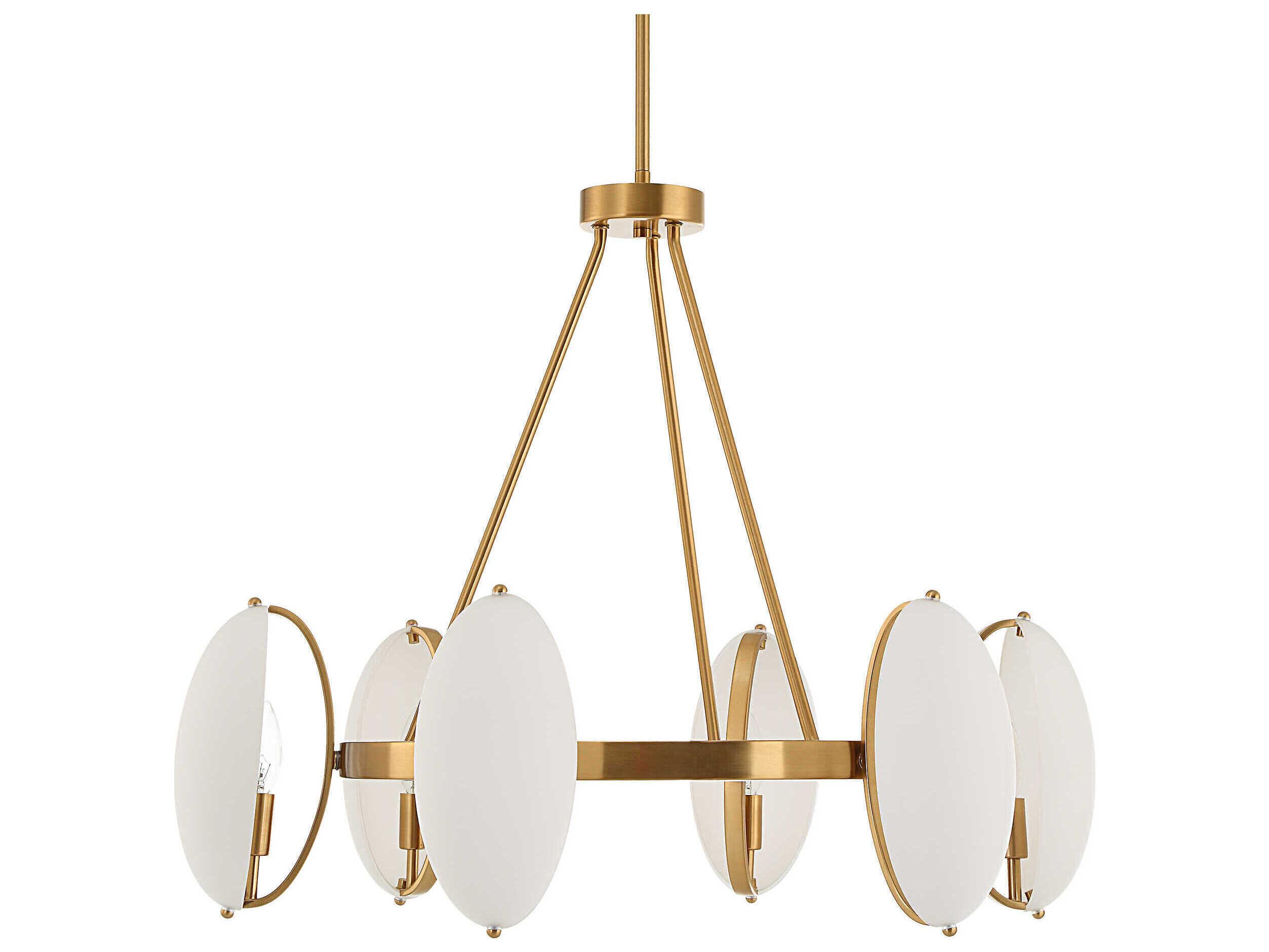 Uttermost Oviform 6-Light Warm Brass Chandelier