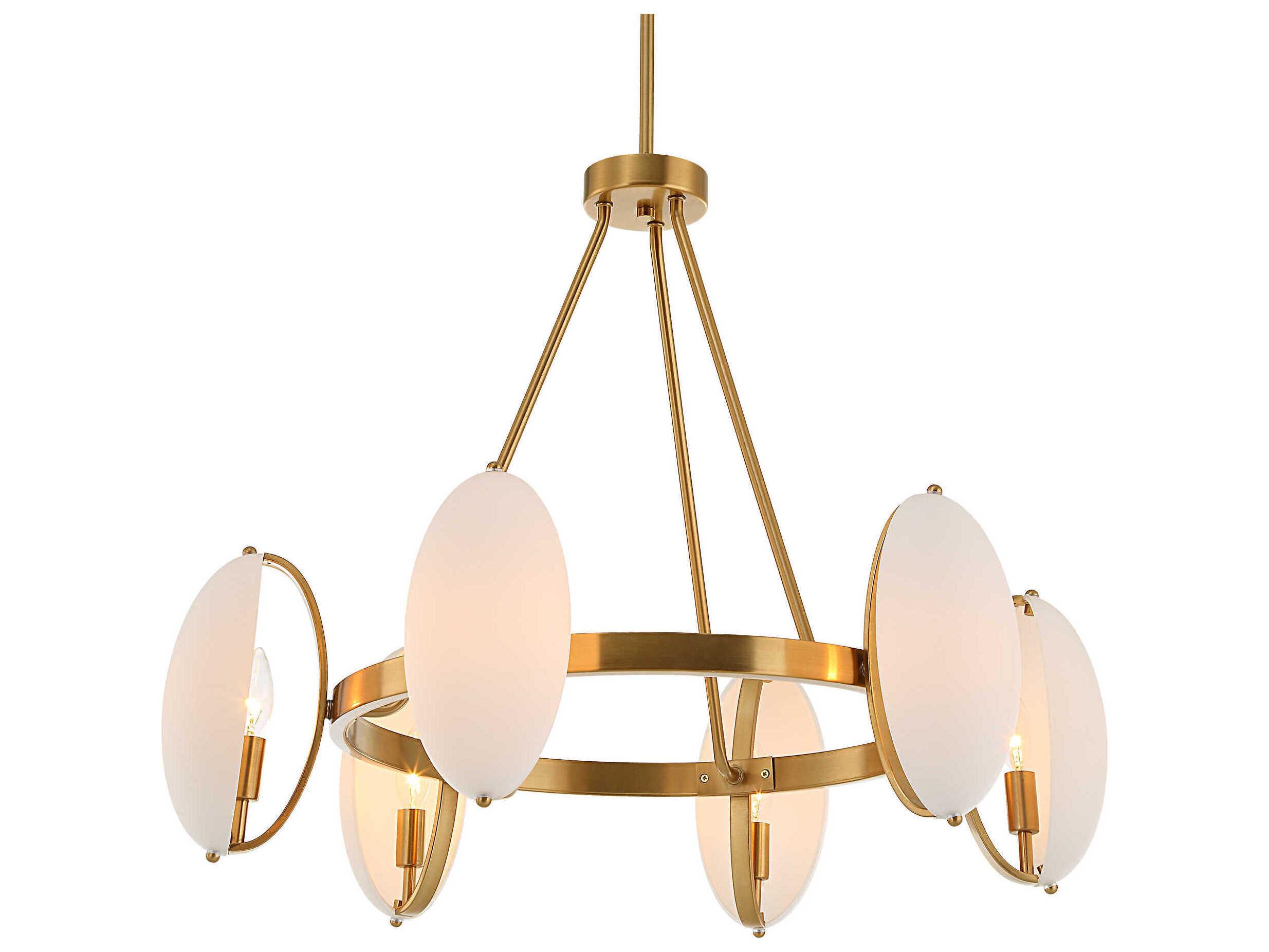 Uttermost Oviform 6-Light Warm Brass Chandelier