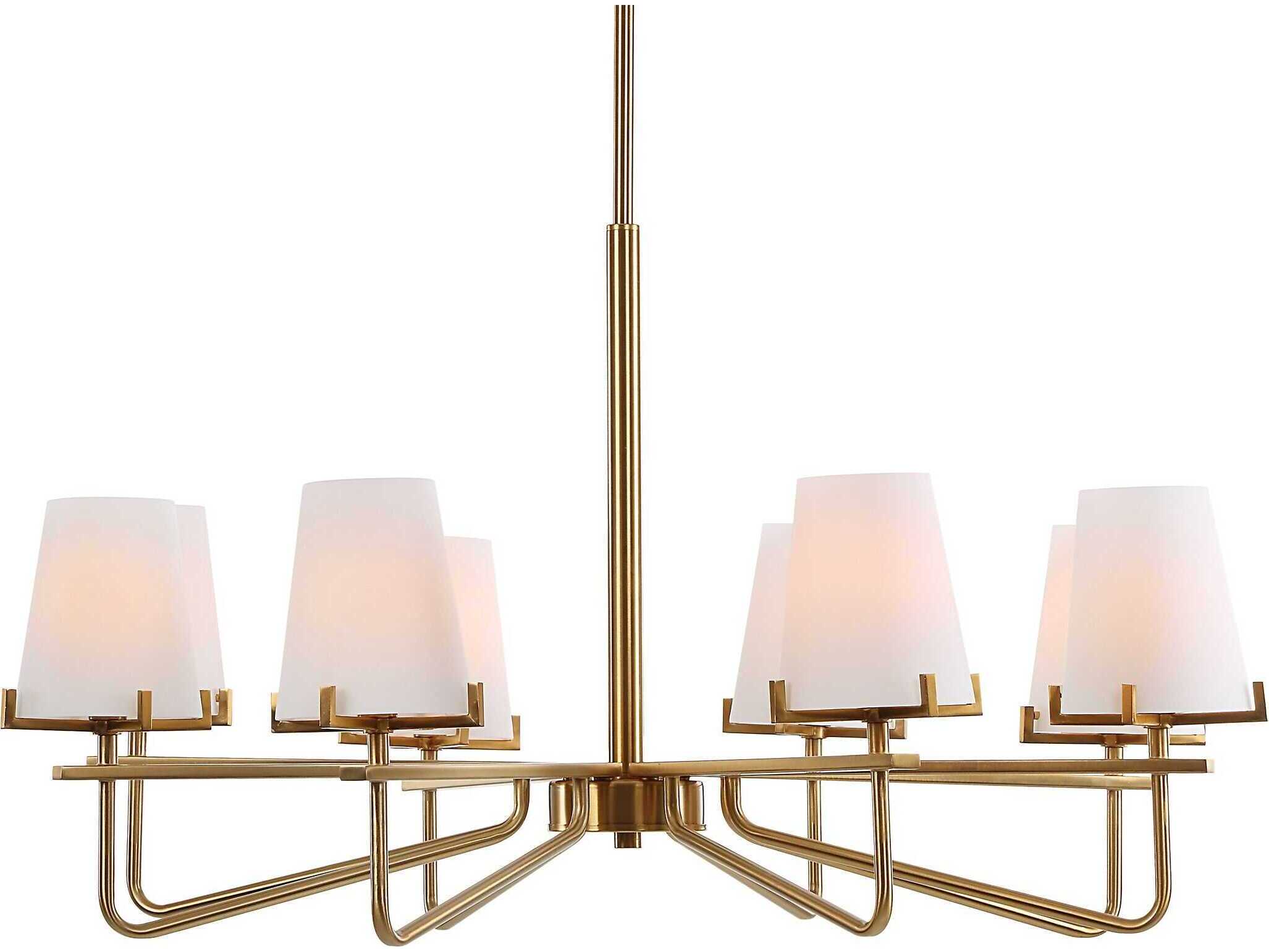 Uttermost Lassen 8-Light Warm Brass Chandelier