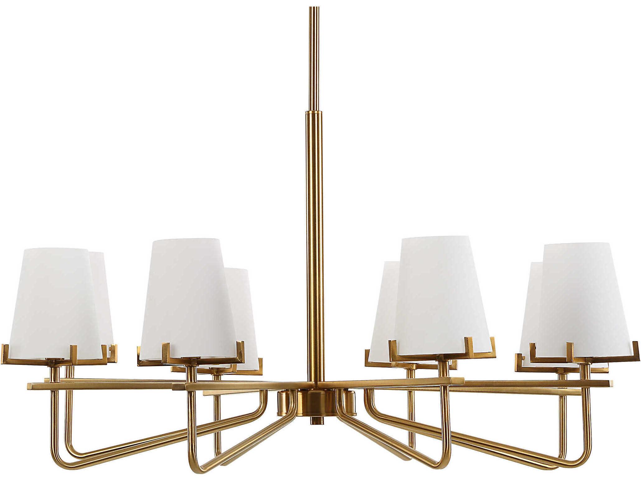 Uttermost Lassen 8-Light Warm Brass Chandelier