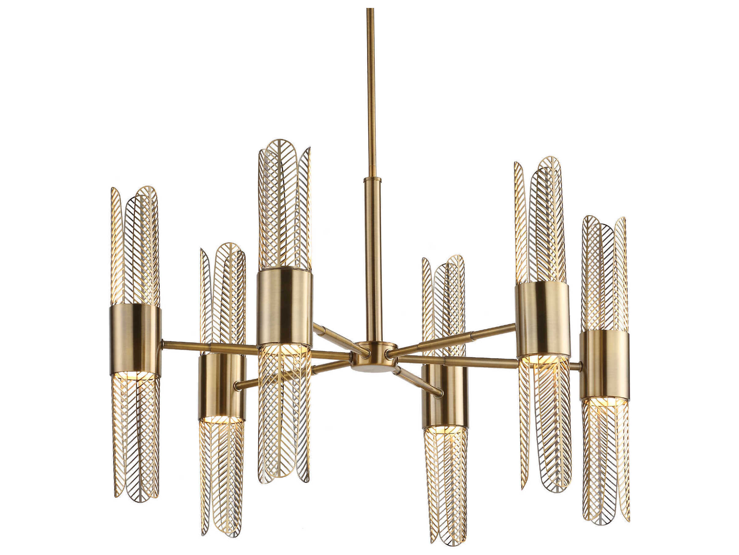 Uttermost Cret 12-Light Oxidized Brass Chandelier