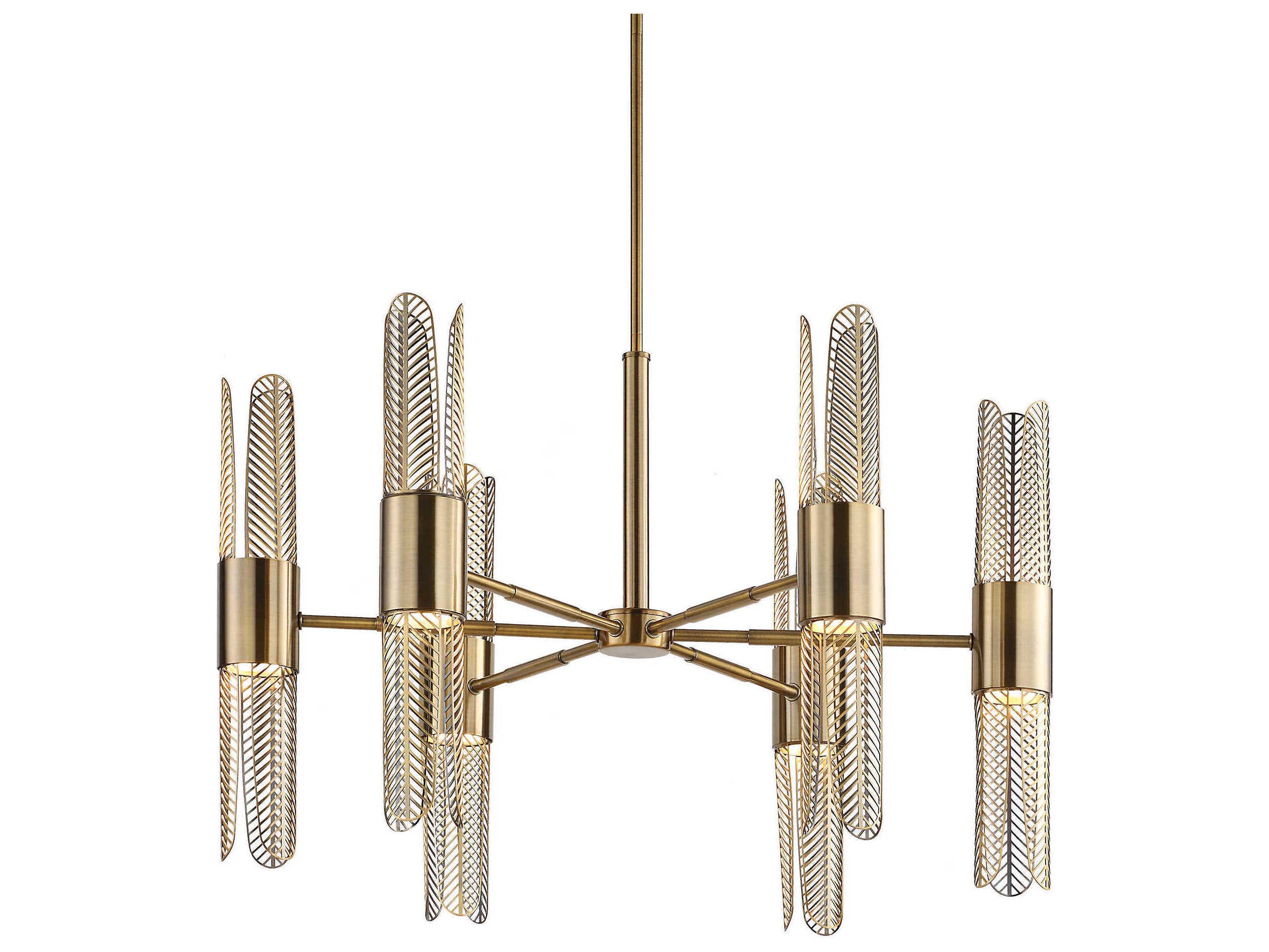 Uttermost Cret 12-Light Oxidized Brass Chandelier