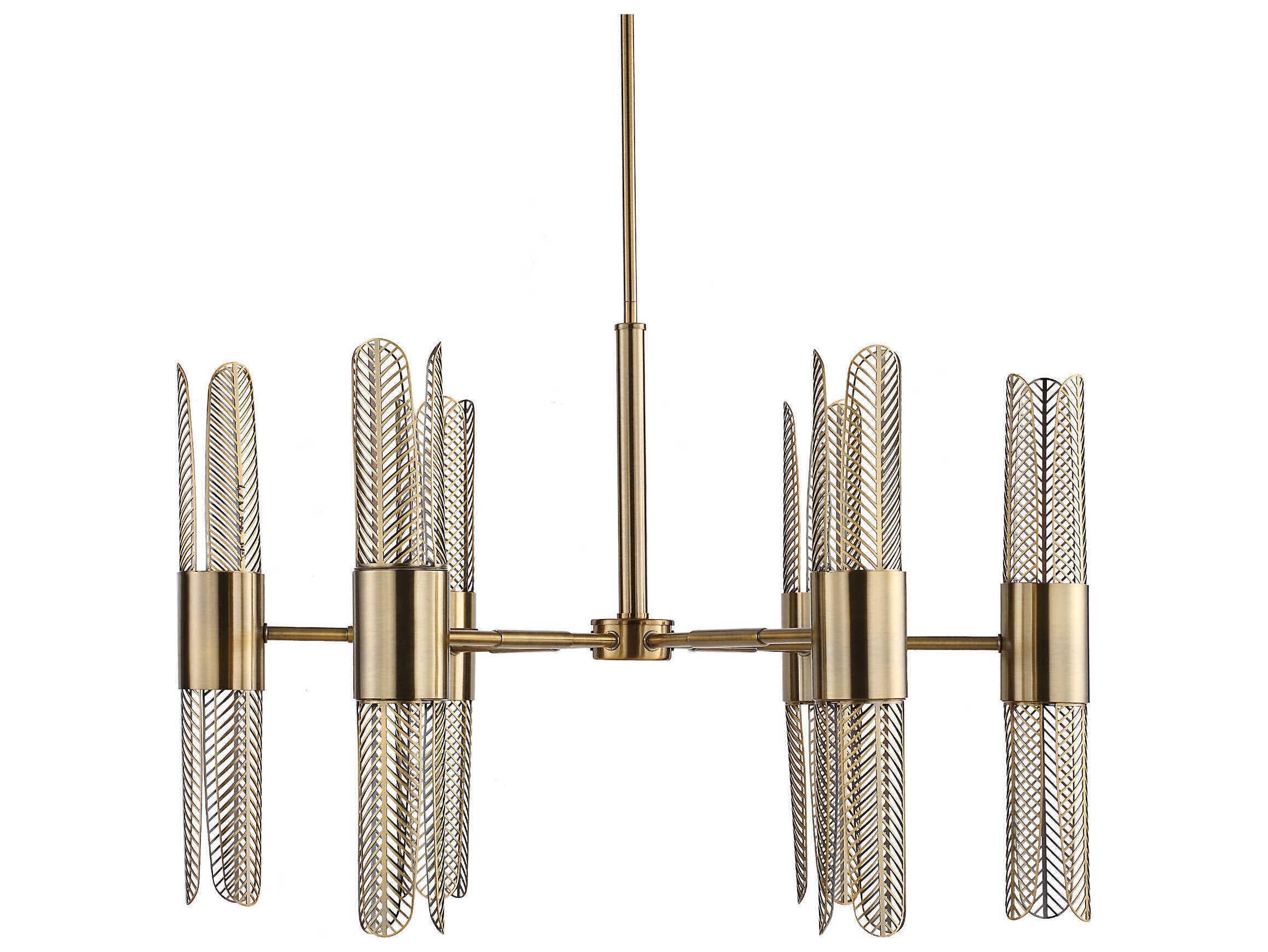 Uttermost Cret 12-Light Oxidized Brass Chandelier
