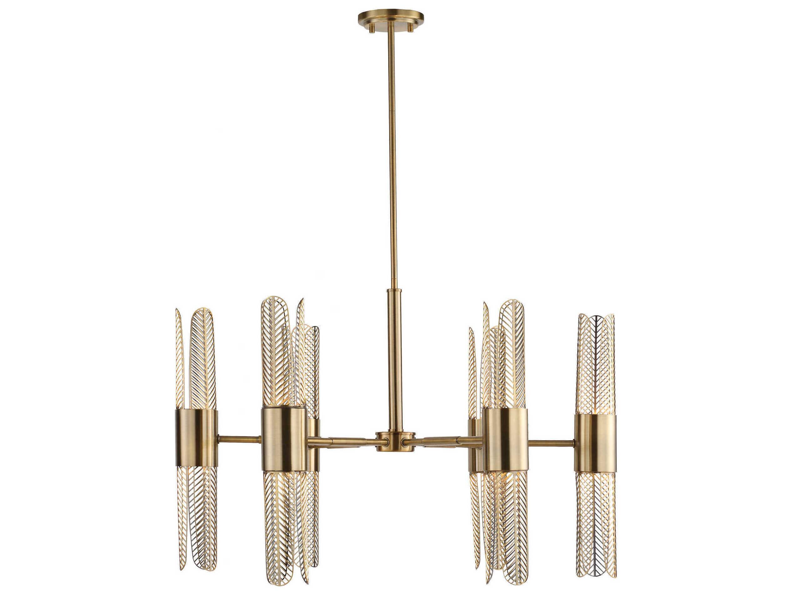 Uttermost Cret 12-Light Oxidized Brass Chandelier