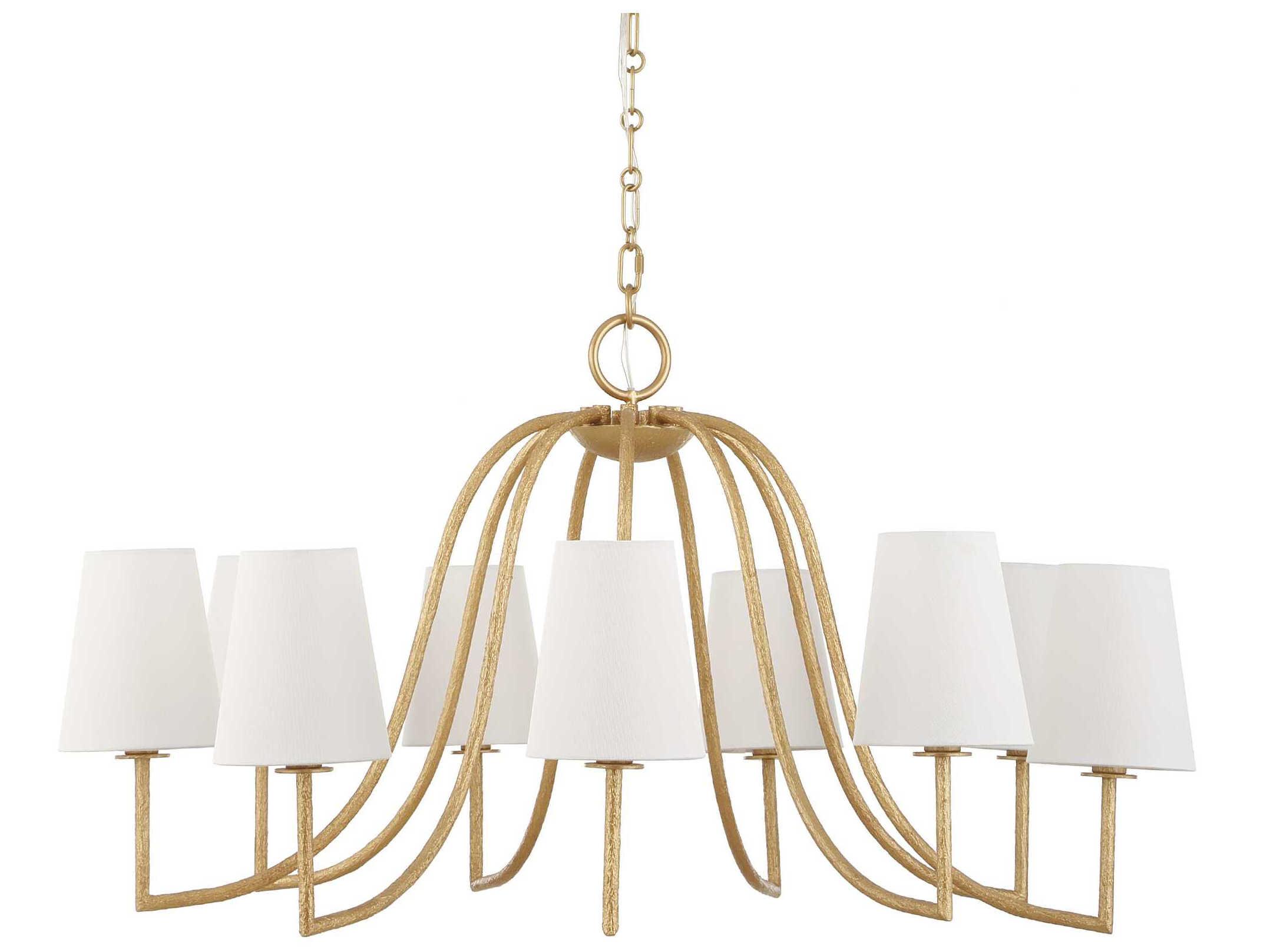 Uttermost Seville 9-Light Textured Gold Chandelier