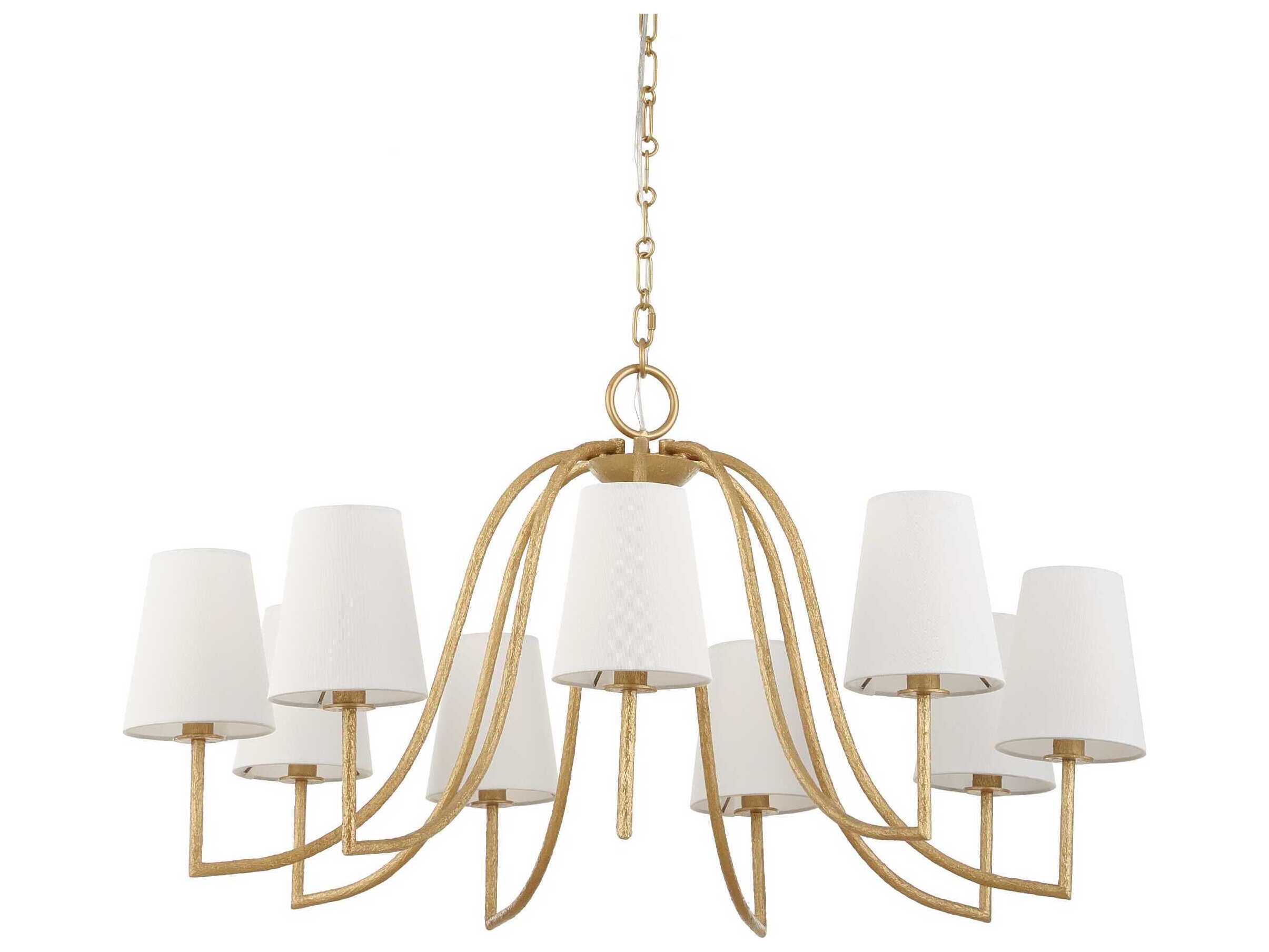 Uttermost Seville 9-Light Textured Gold Chandelier