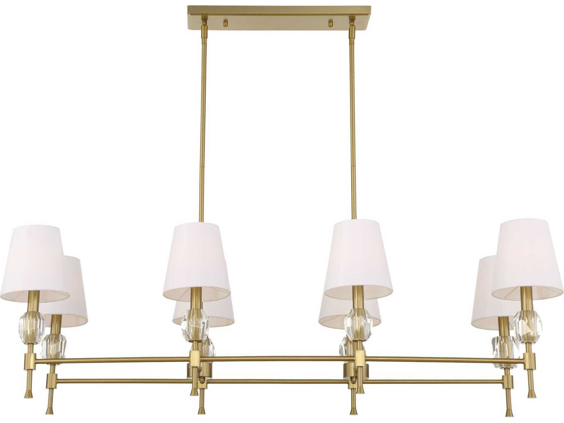 Uttermost Arques 8-Light Natural Brass Island Pendant