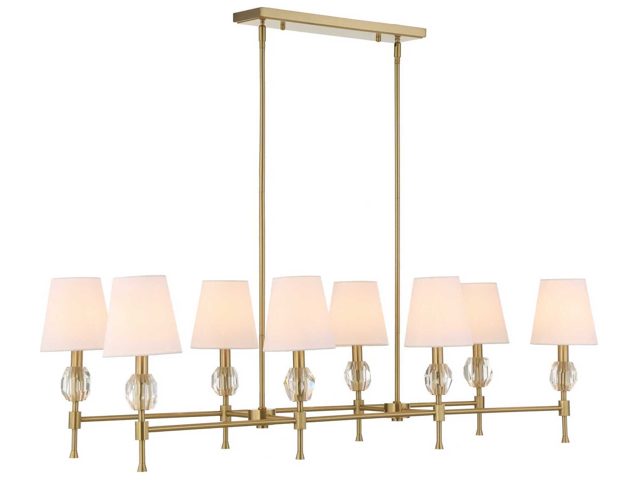 Uttermost Arques 8-Light Natural Brass Island Pendant