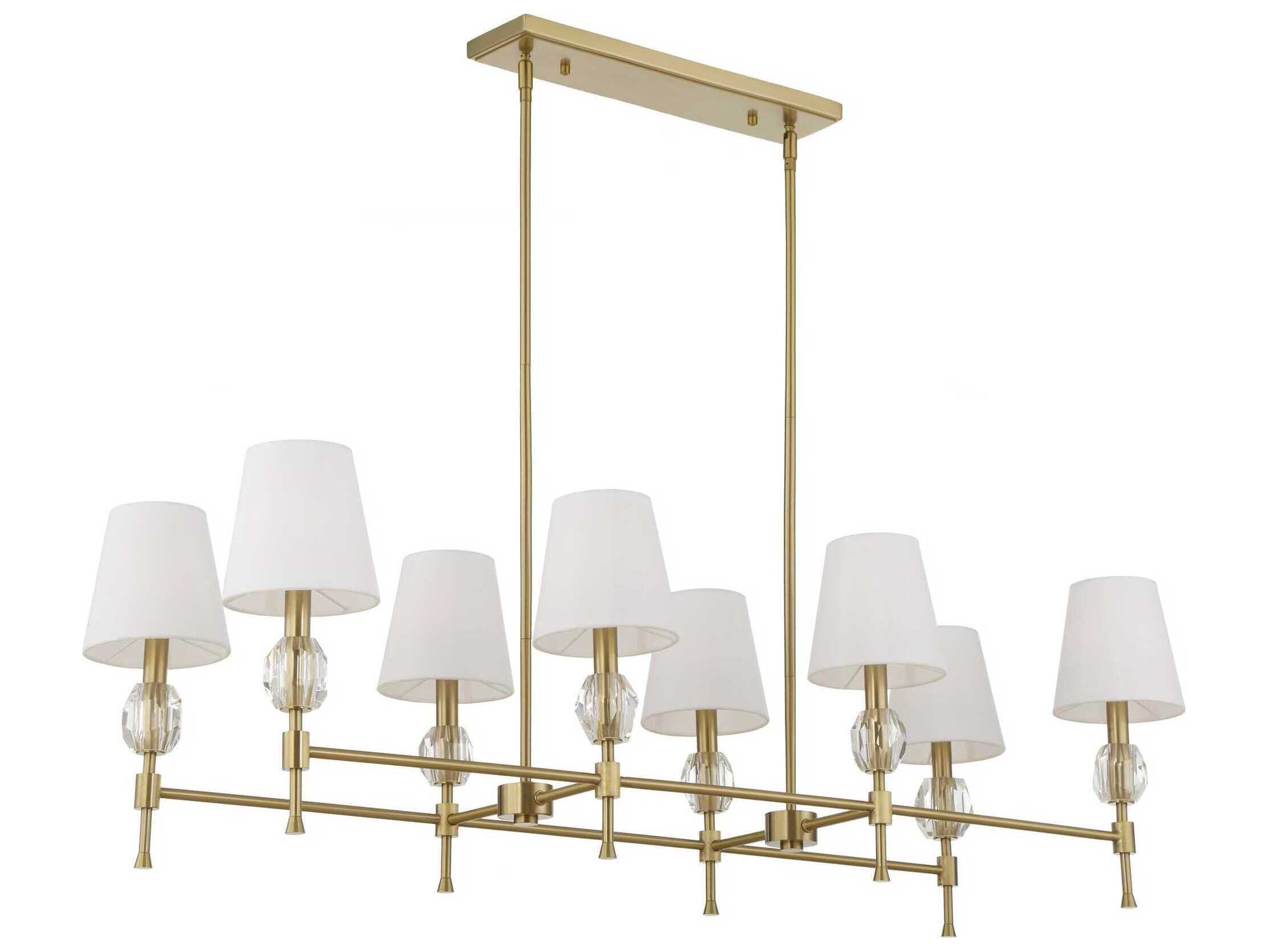 Uttermost Arques 8-Light Natural Brass Island Pendant