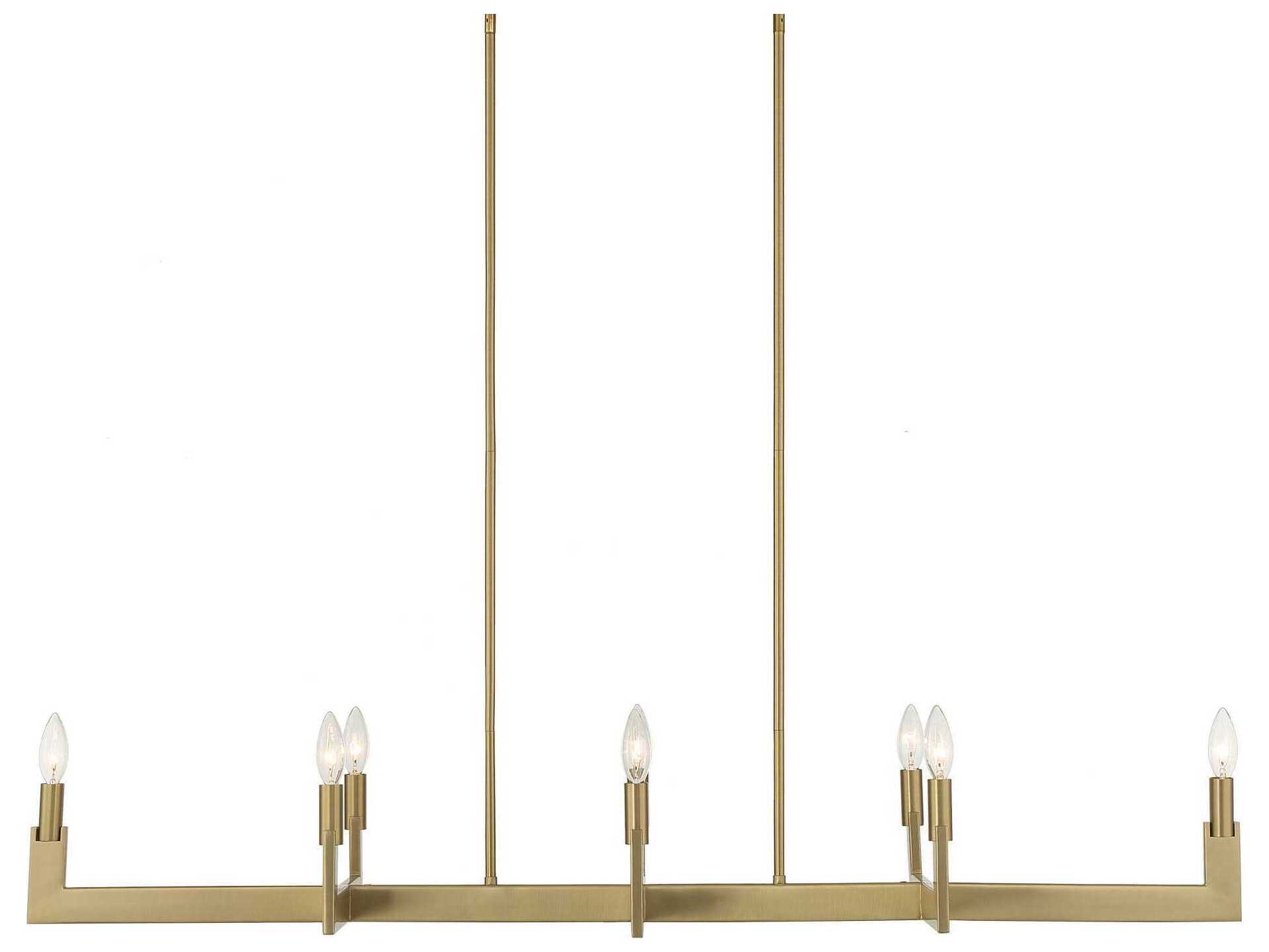 Uttermost Cordoba 8-Light Natural Brass Island Pendant