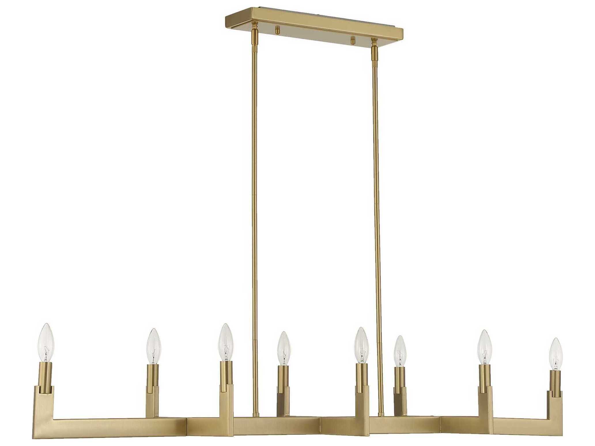 Uttermost Cordoba 8-Light Natural Brass Island Pendant