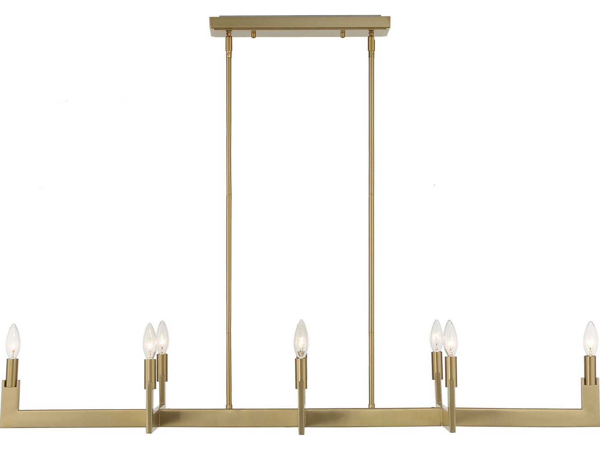 Uttermost Cordoba 8-Light Natural Brass Island Pendant