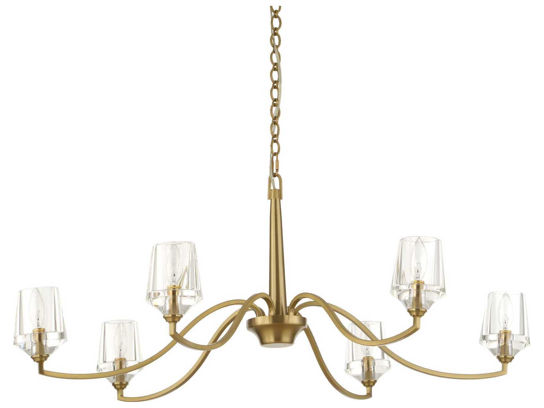Uttermost Barcelona 6-Light Natural Brass Chandelier