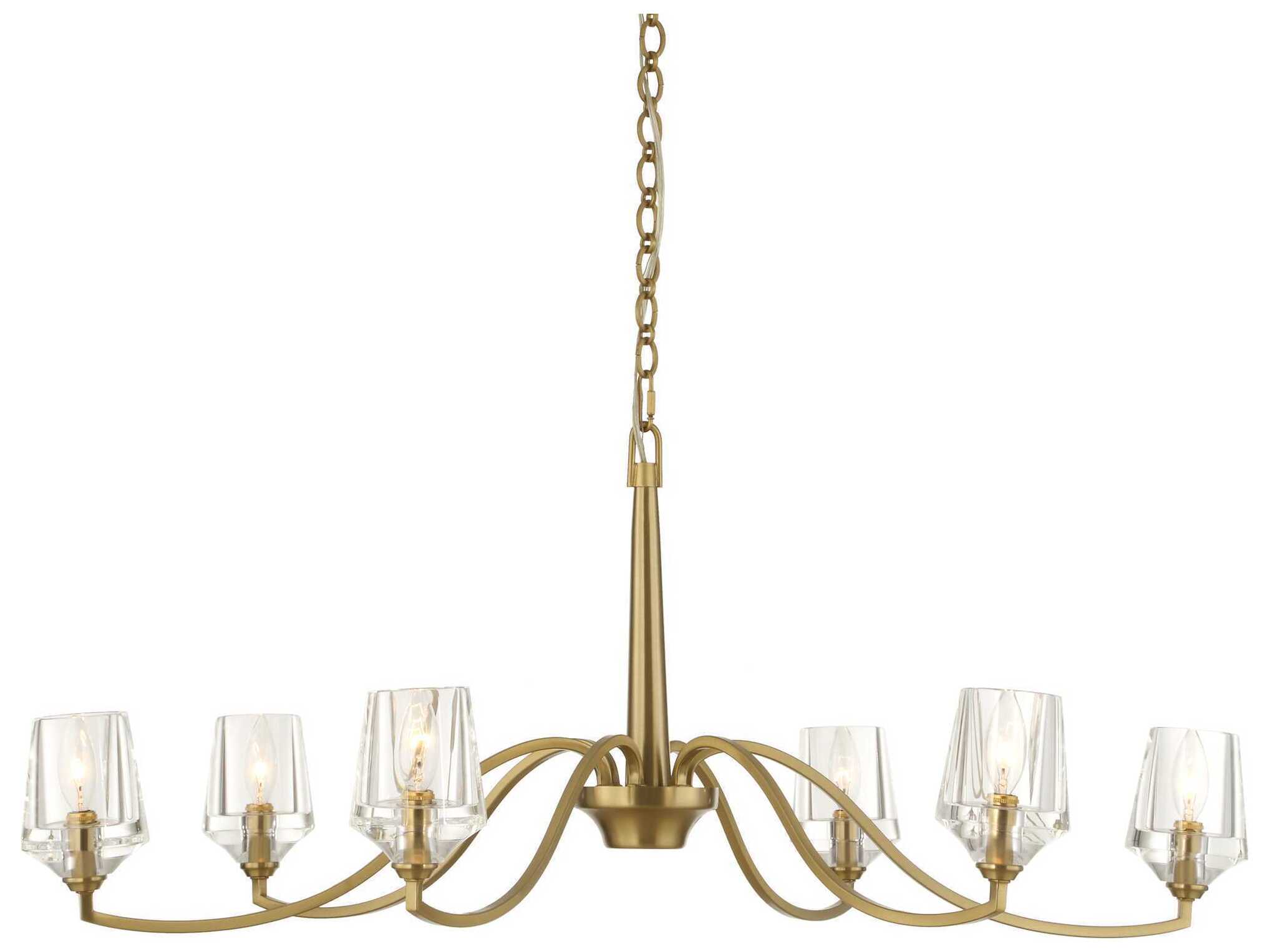 Uttermost Barcelona 6-Light Natural Brass Chandelier