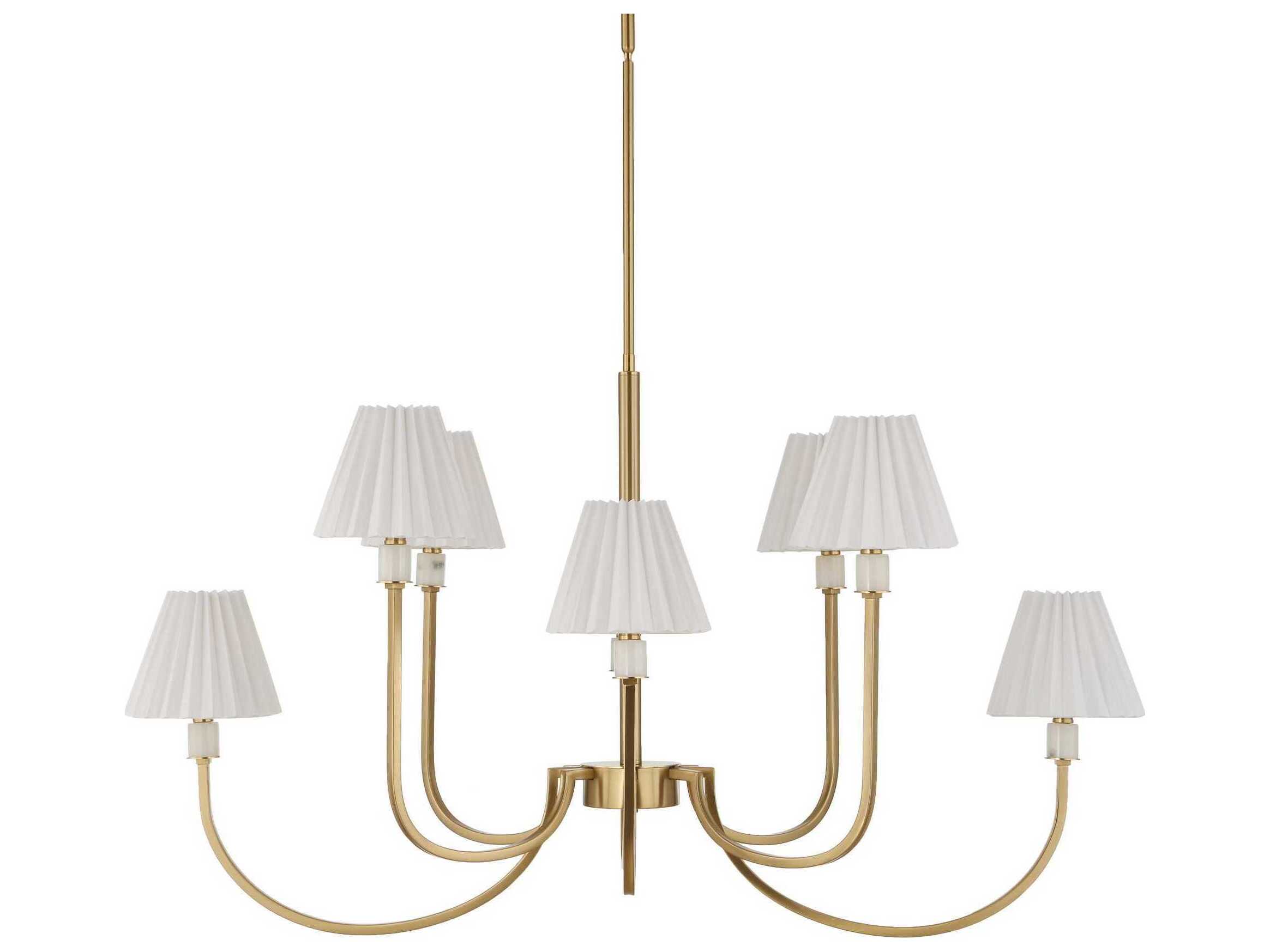 Uttermost Poppins 8-Light Warm Brass Chandelier
